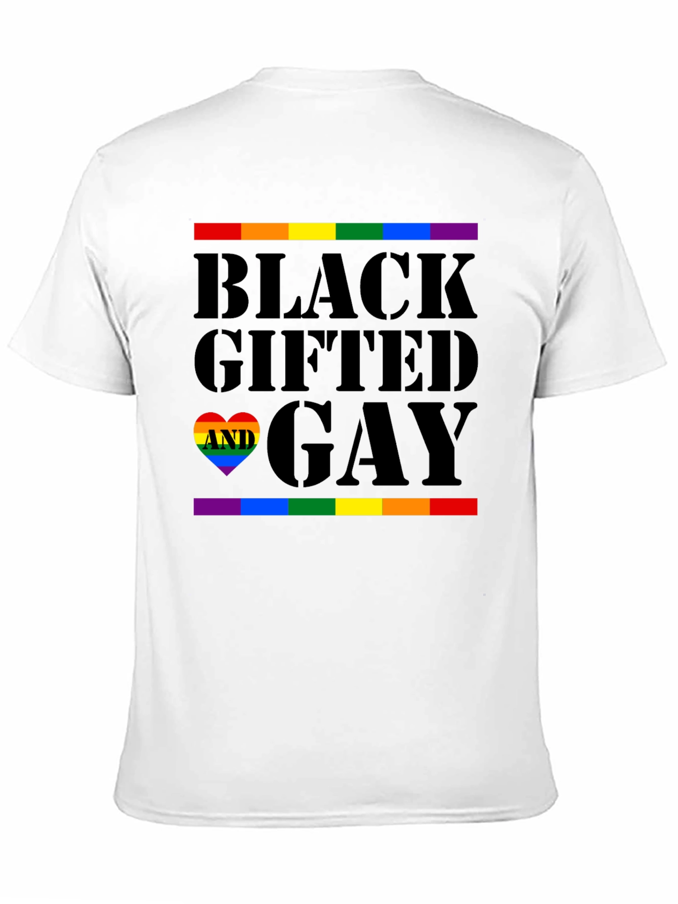 Black Black Gifted and Gay Pride T-Shirt view 11