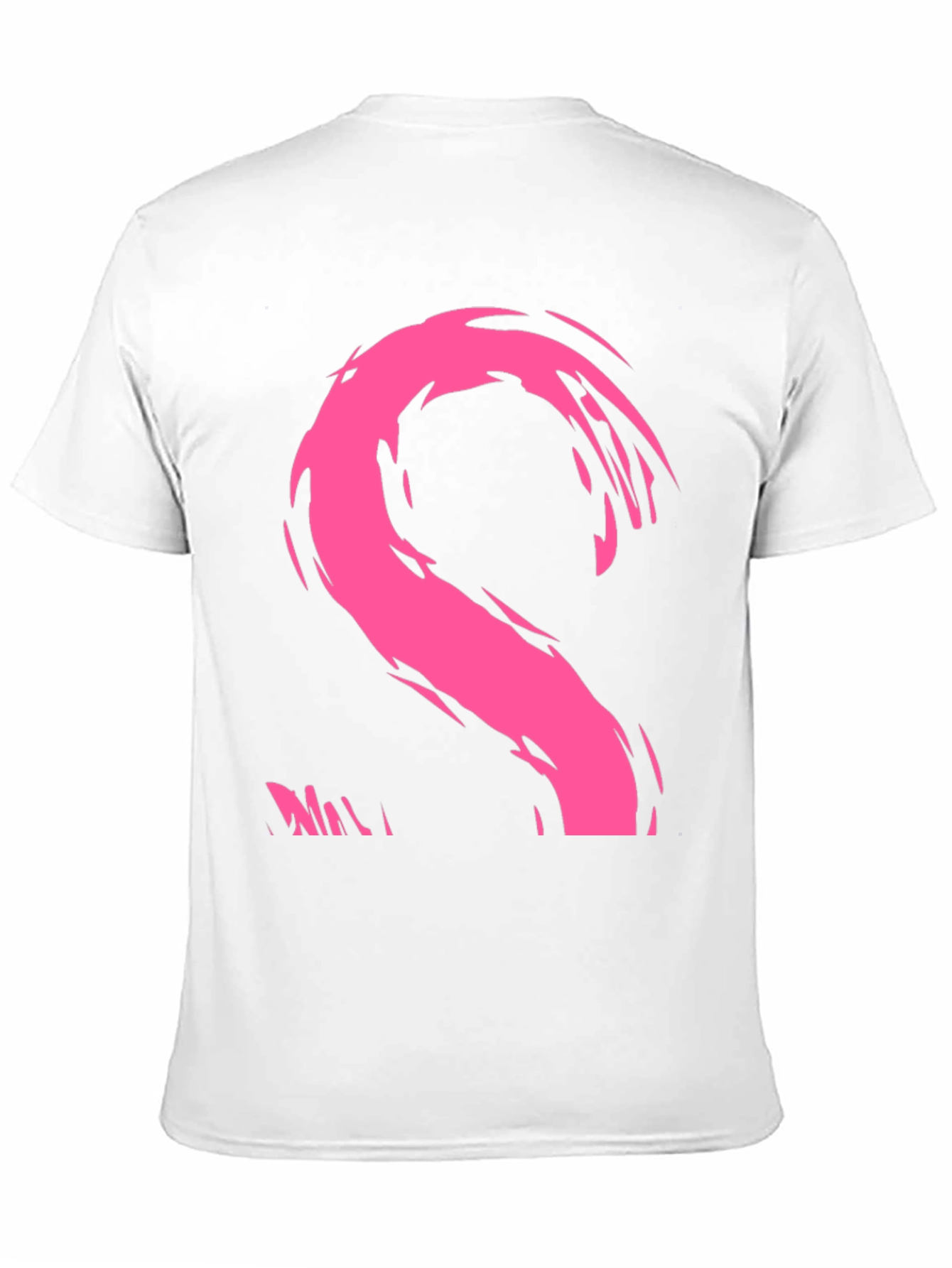 Black Modern Pink Brushstroke Graphic Black T-Shirt view 11