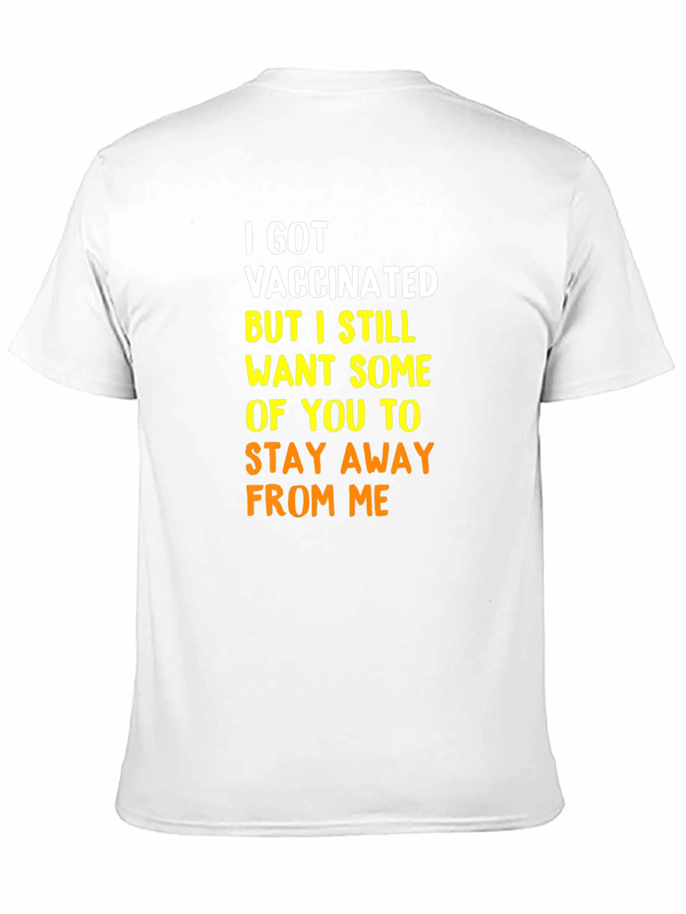 Black Vaccinated Humor Tee - Stay Away Shirt view 11