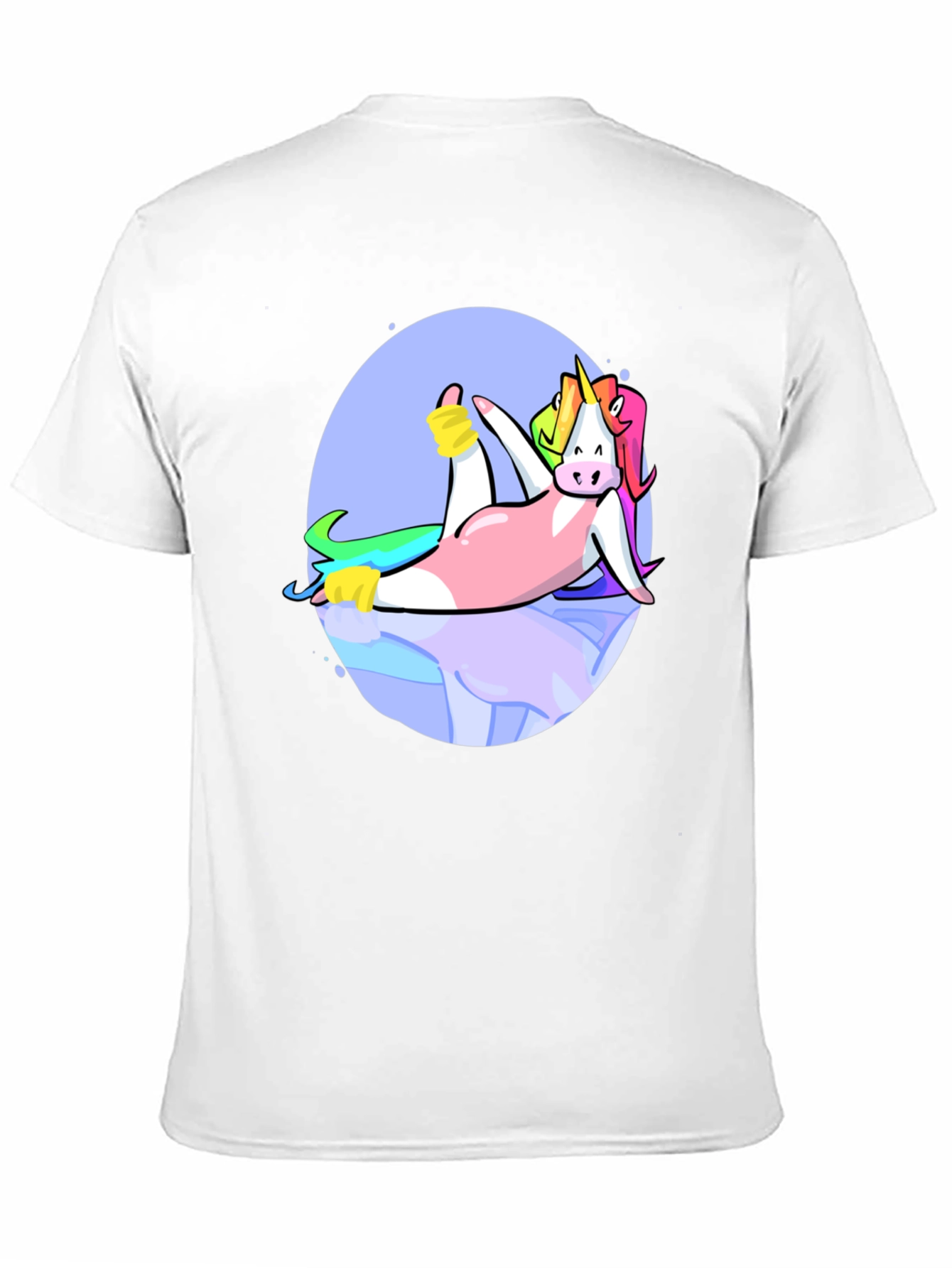 Black Unicorn Yoga Tee - Black Cotton Graphic T-Shirt view 11