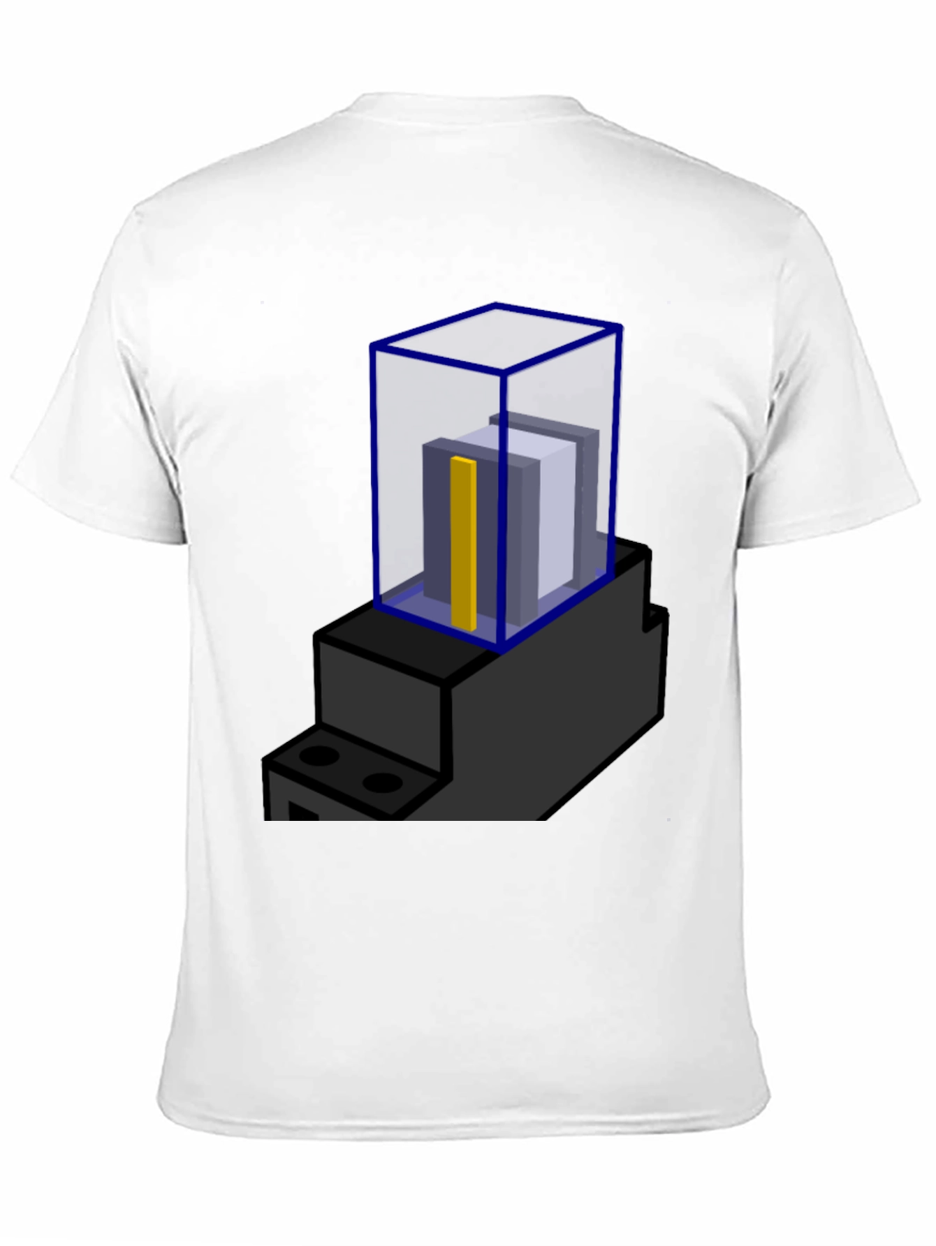 Geometric Block Graphic Tee - Modern Art Shirt - 11