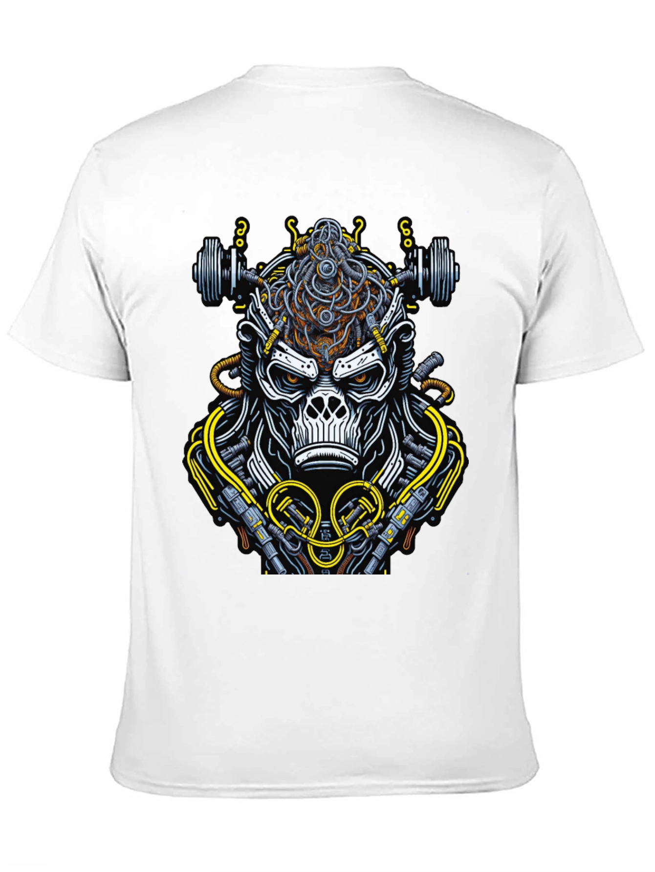 Black Cyborg Gorilla Black Graphic Tee view 11