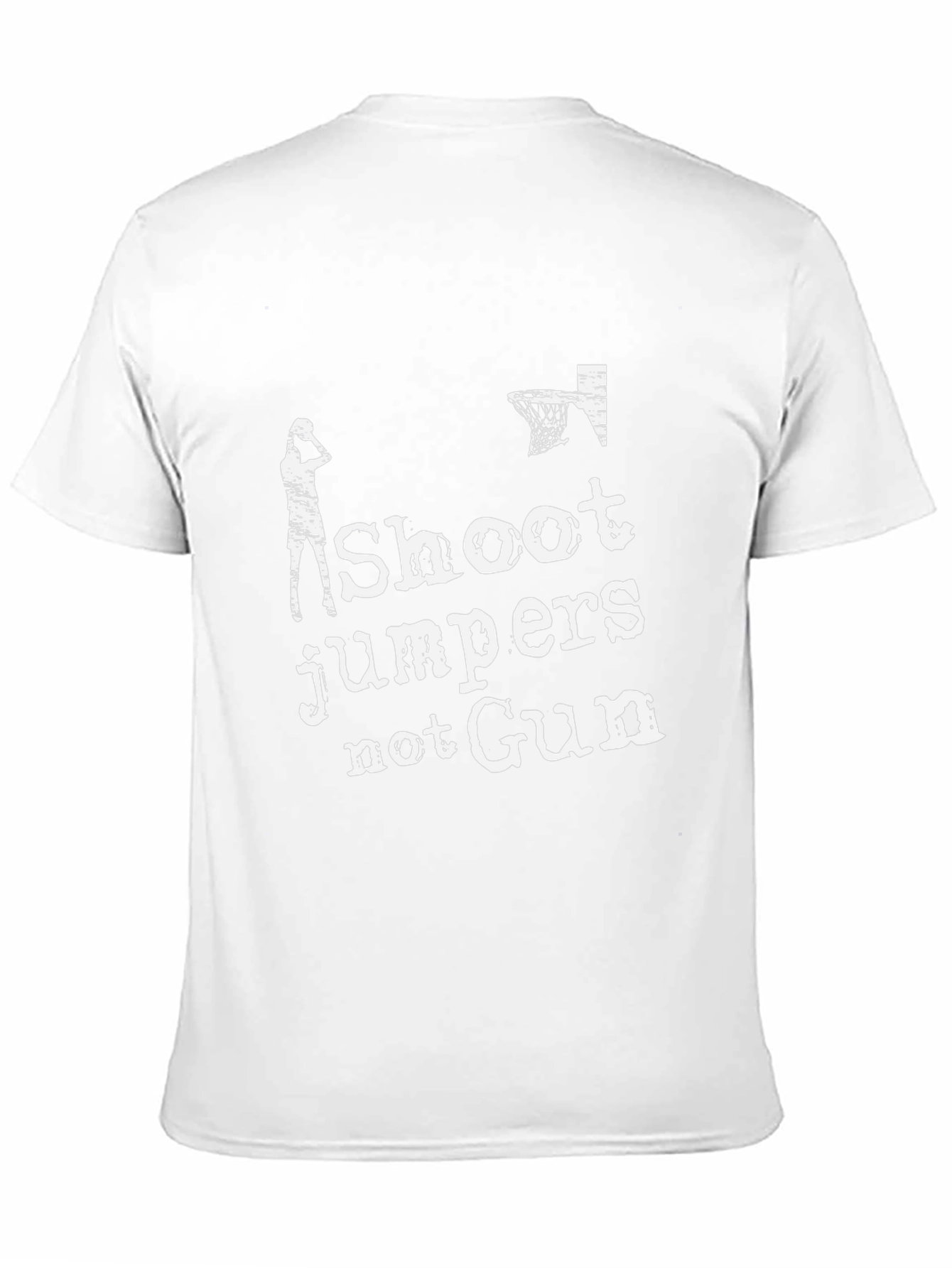 Black Shoot Jumpers Not Guns Graphic T-Shirt view 11