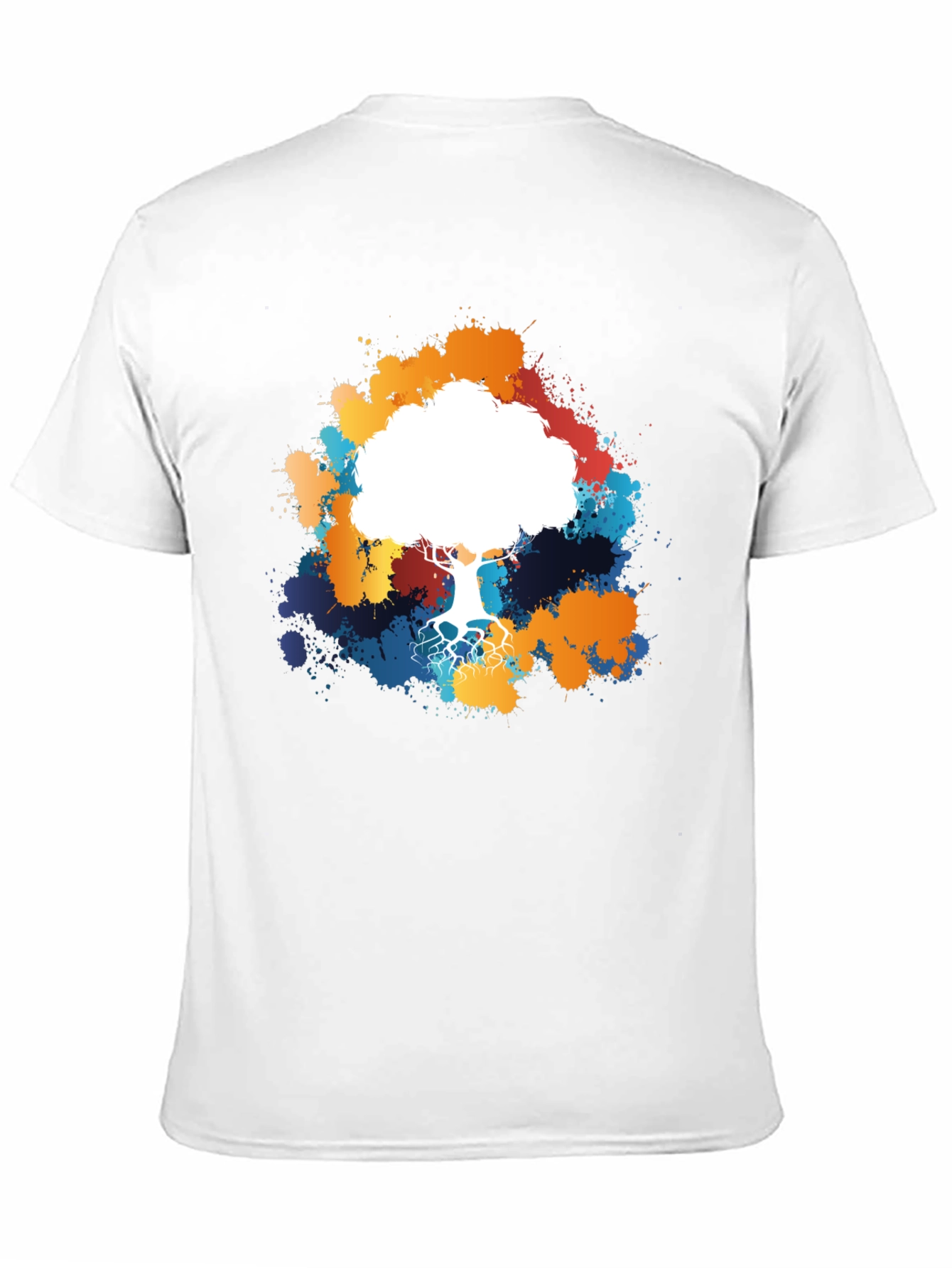 Black Abstract Tree Graphic Tee - Black Cotton Shirt view 11