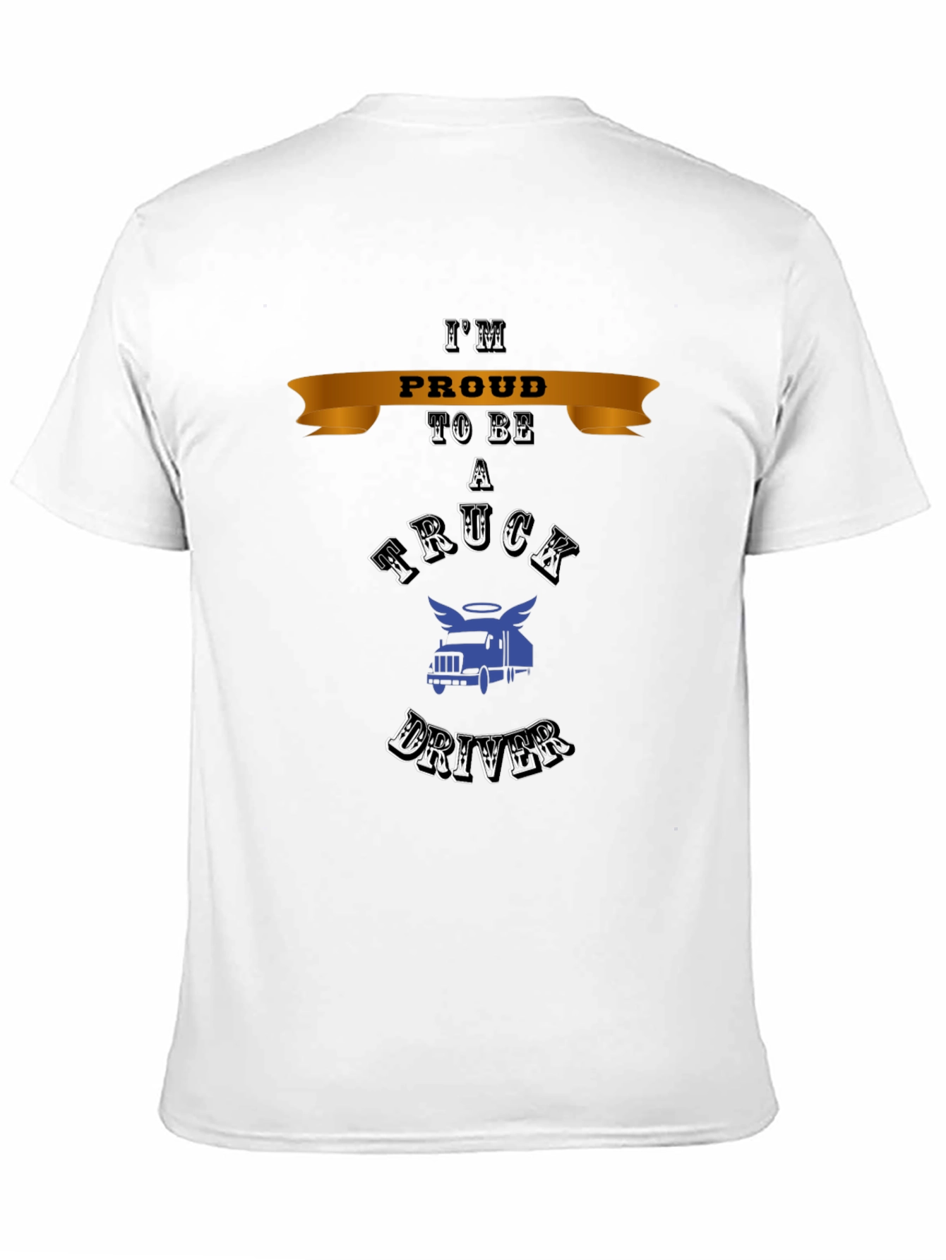 Black Proud Truck Driver T-Shirt - Classic Design view 11