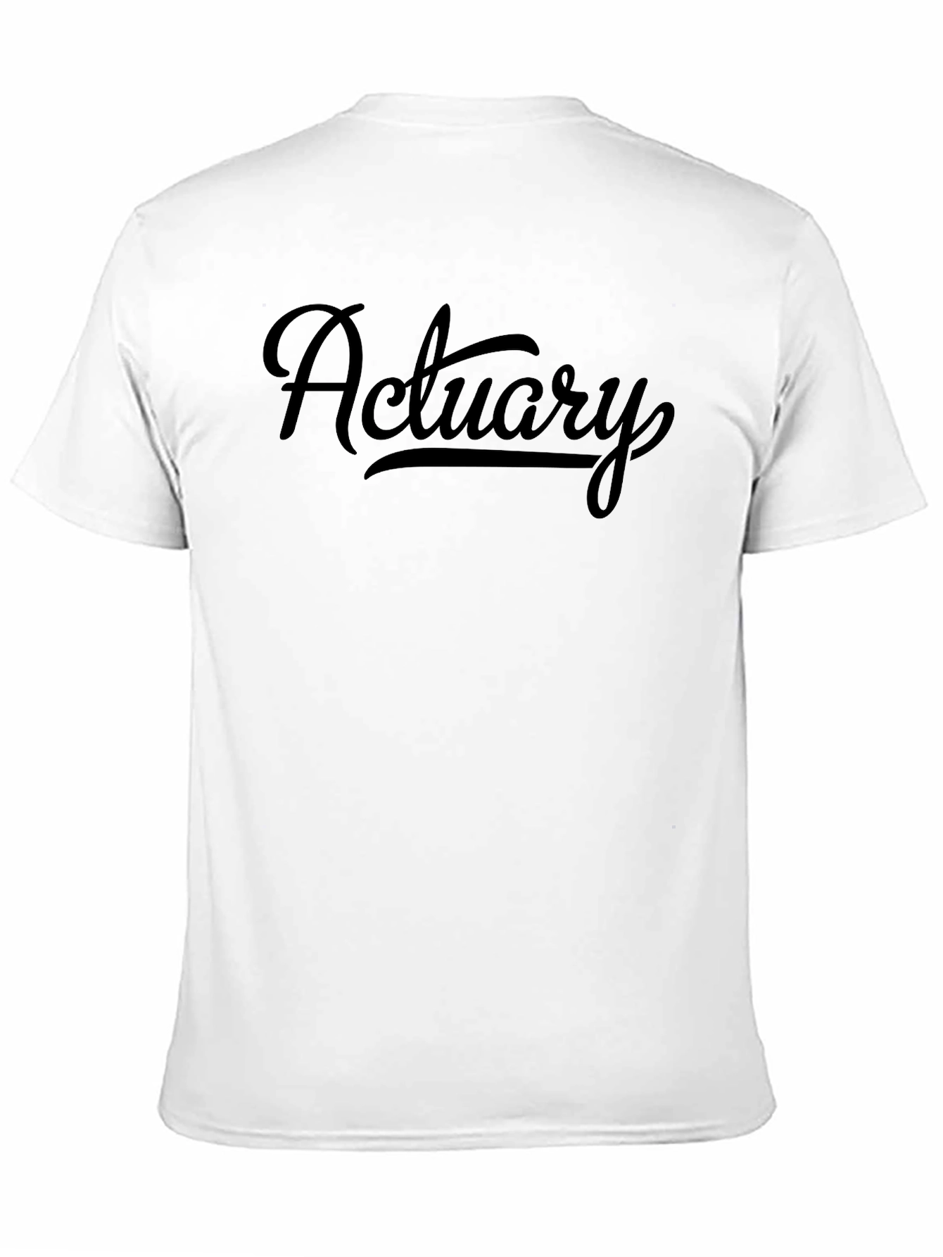 Black Actuary Script Style Black T-Shirt view 11