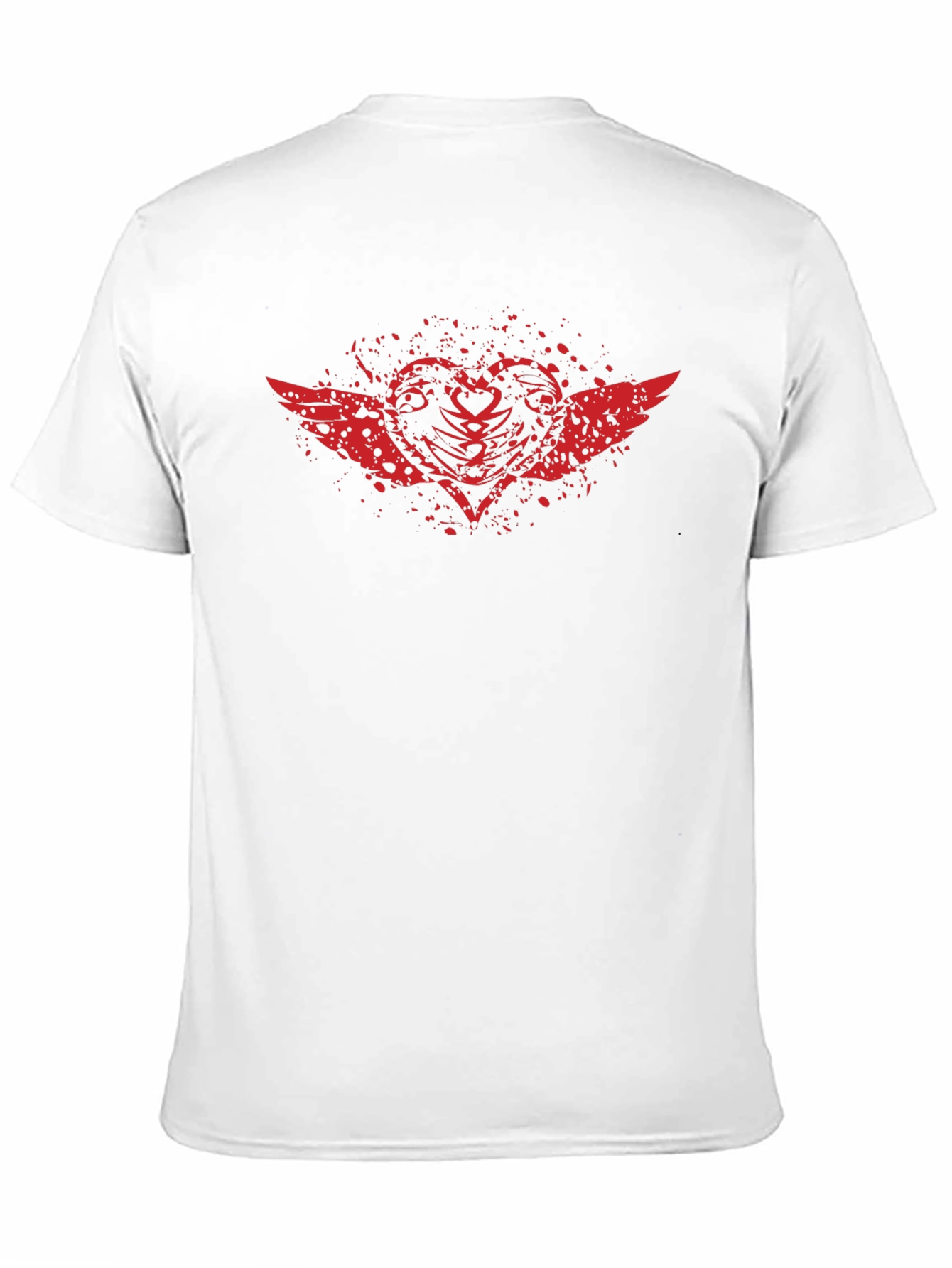 Black Winged Heart Graphic Tee - Men's Black T-Shirt view 11