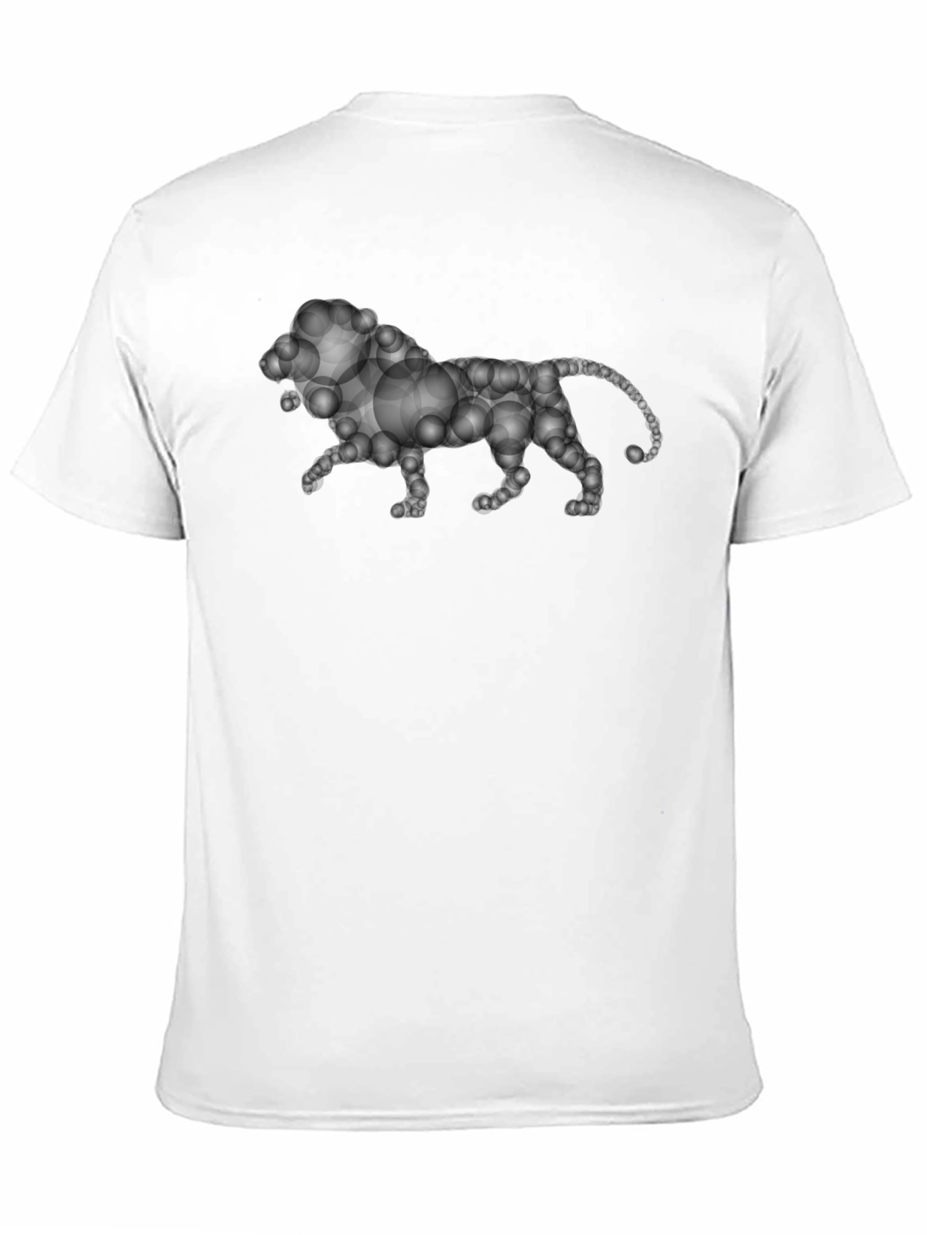 Black Bubble Lion Graphic Tee - Black Cotton Shirt view 11