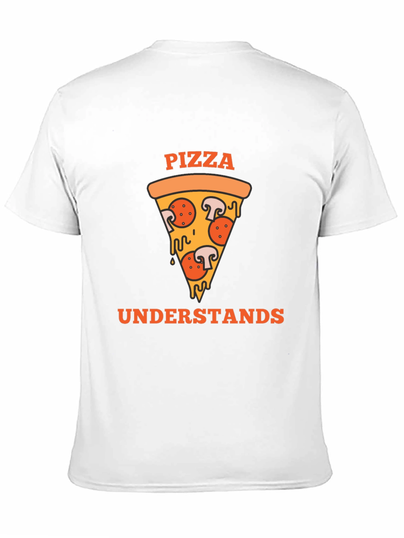 Black Pizza Understands Graphic Tee - Black Cotton Shirt view 11