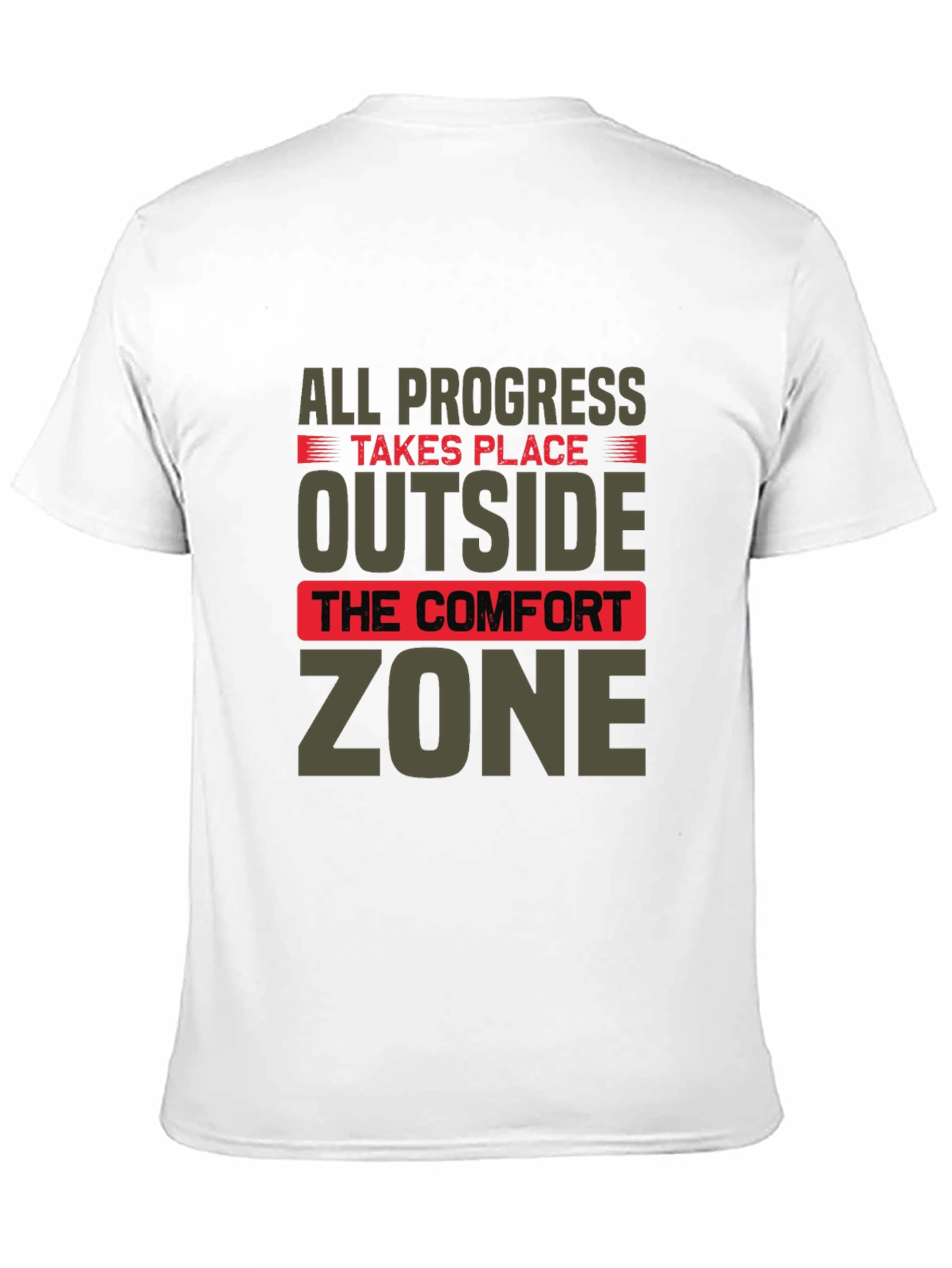 Black Progress Outside Comfort Zone Graphic T-Shirt view 11