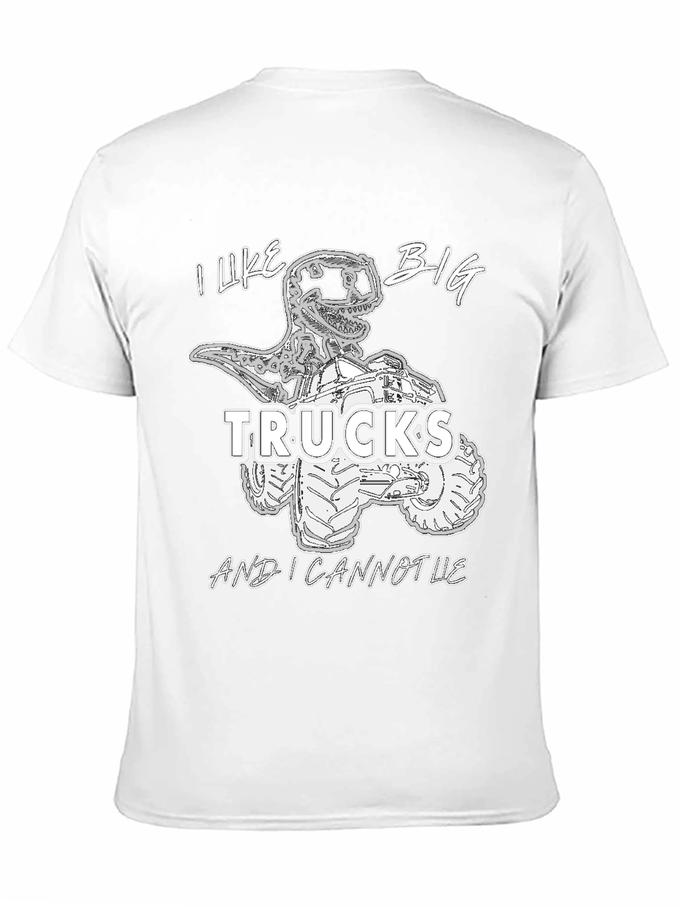 Black Dino Truck T-Shirt - I Like Big Trucks view 11