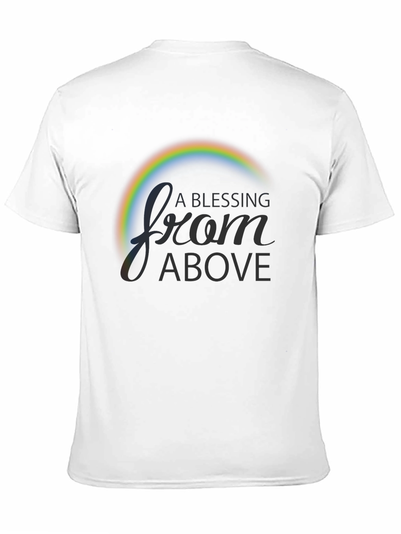 Black A Blessing From Above Rainbow Graphic T-Shirt view 11