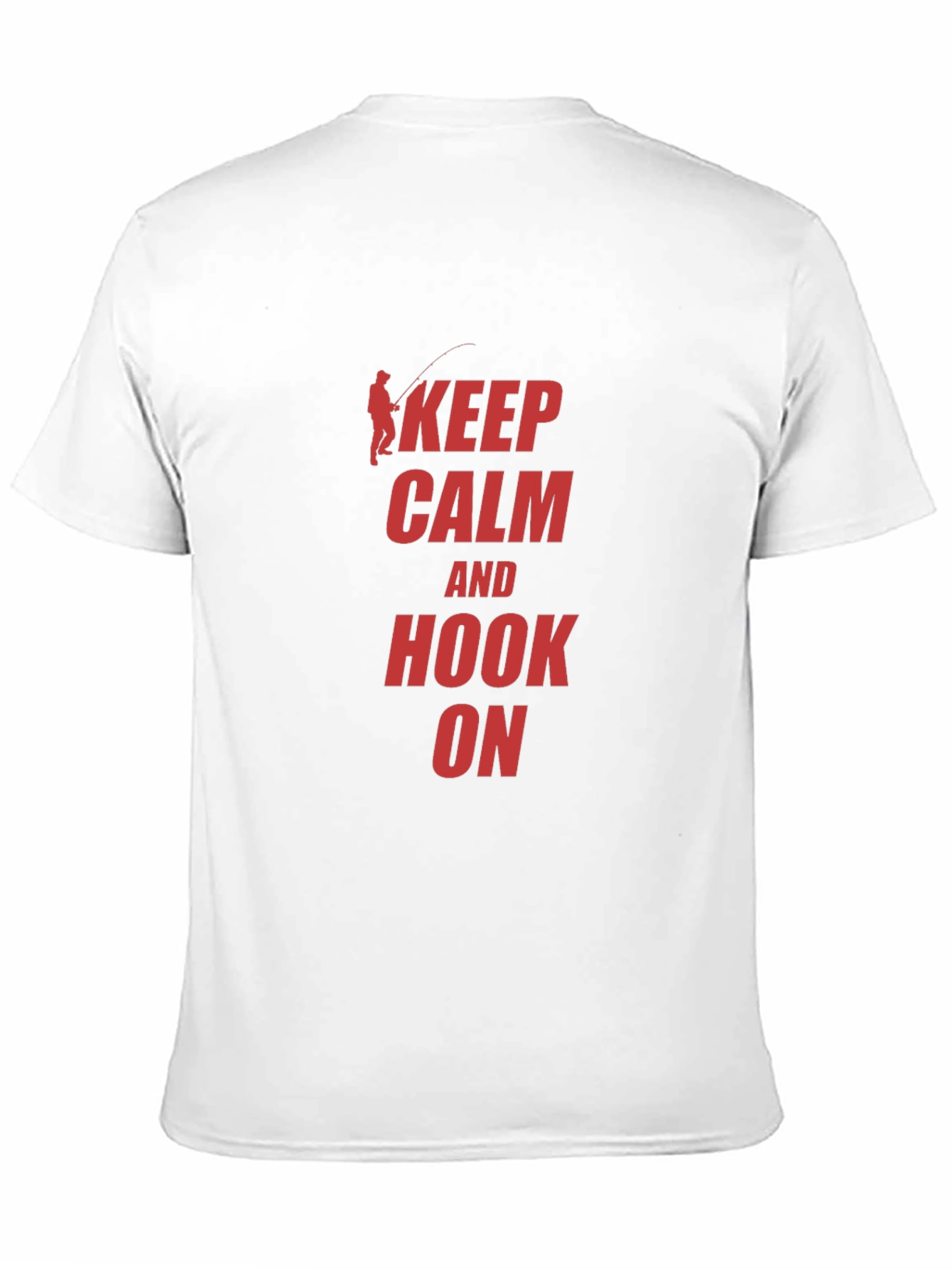 Black Keep Calm and Hook On Fishing T-Shirt view 11