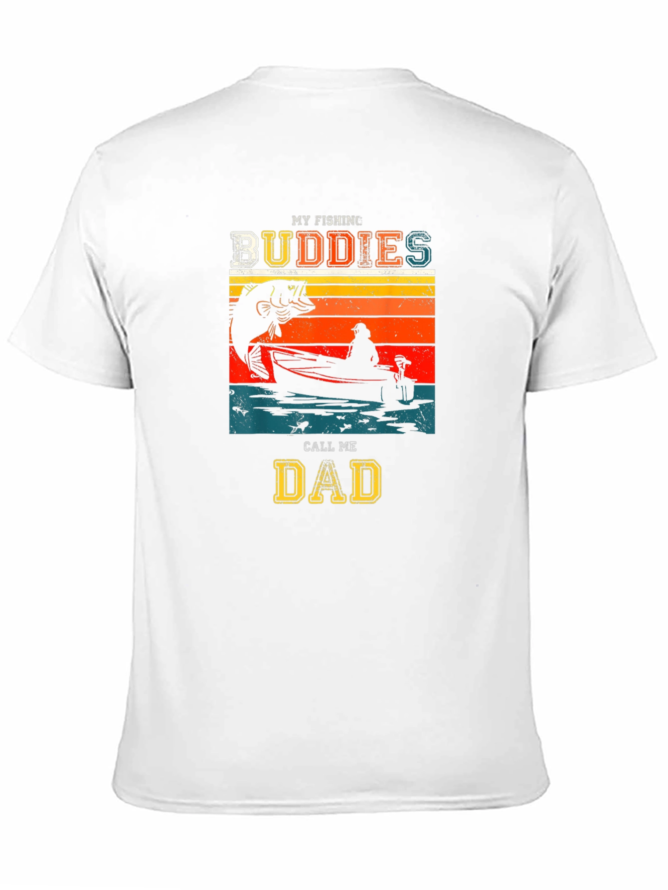 Black My Fishing Buddies Call Me Dad Black T-Shirt view 11