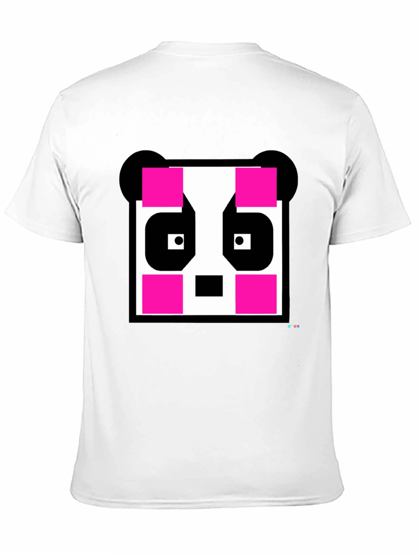 Black Pixel Panda Graphic Tee - Black Crew Neck view 11