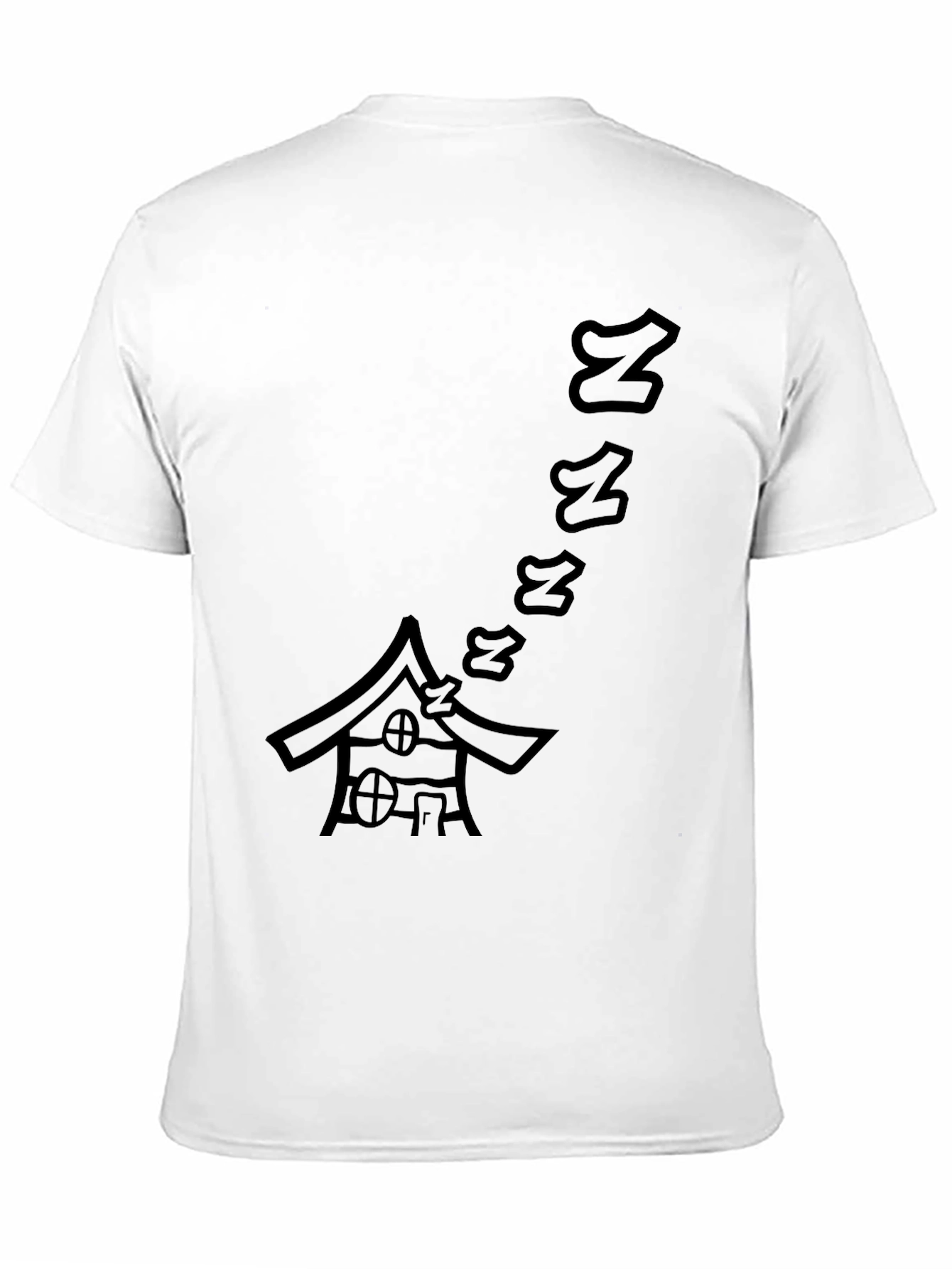 Black Dreamy Home Black Tee - Sleepy House Graphic T-Shirt view 11