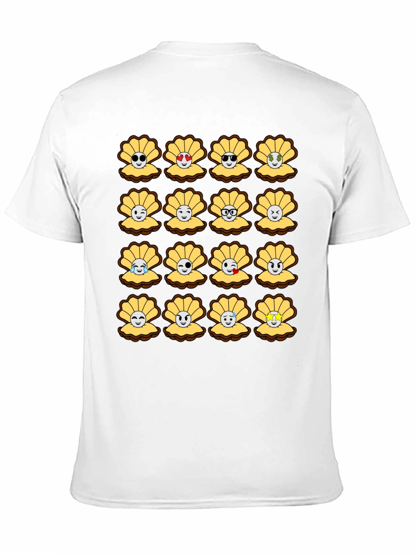 Black Emoji Seashells T-Shirt view 11
