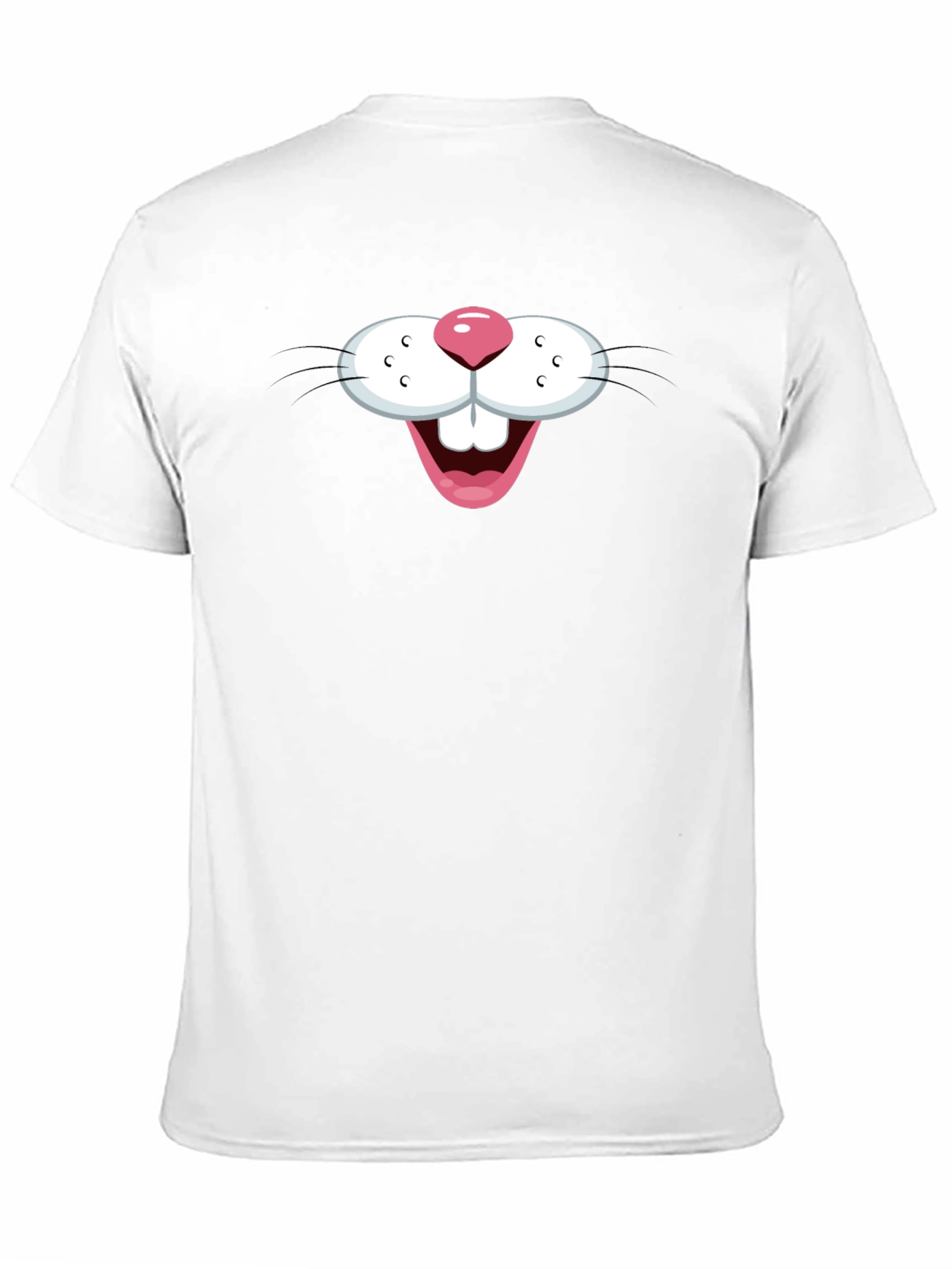 Black Funny Bunny Face Graphic T-Shirt - Black view 11