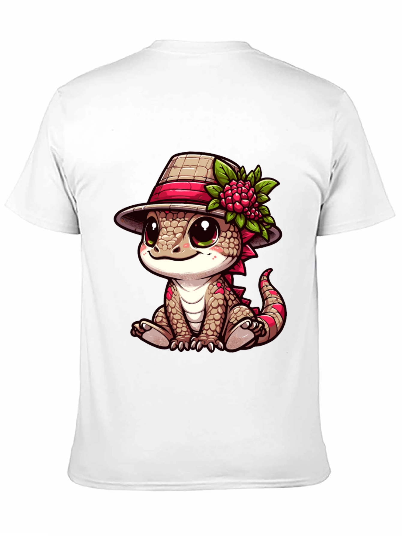 Black Cute Cartoon Lizard T-Shirt view 11