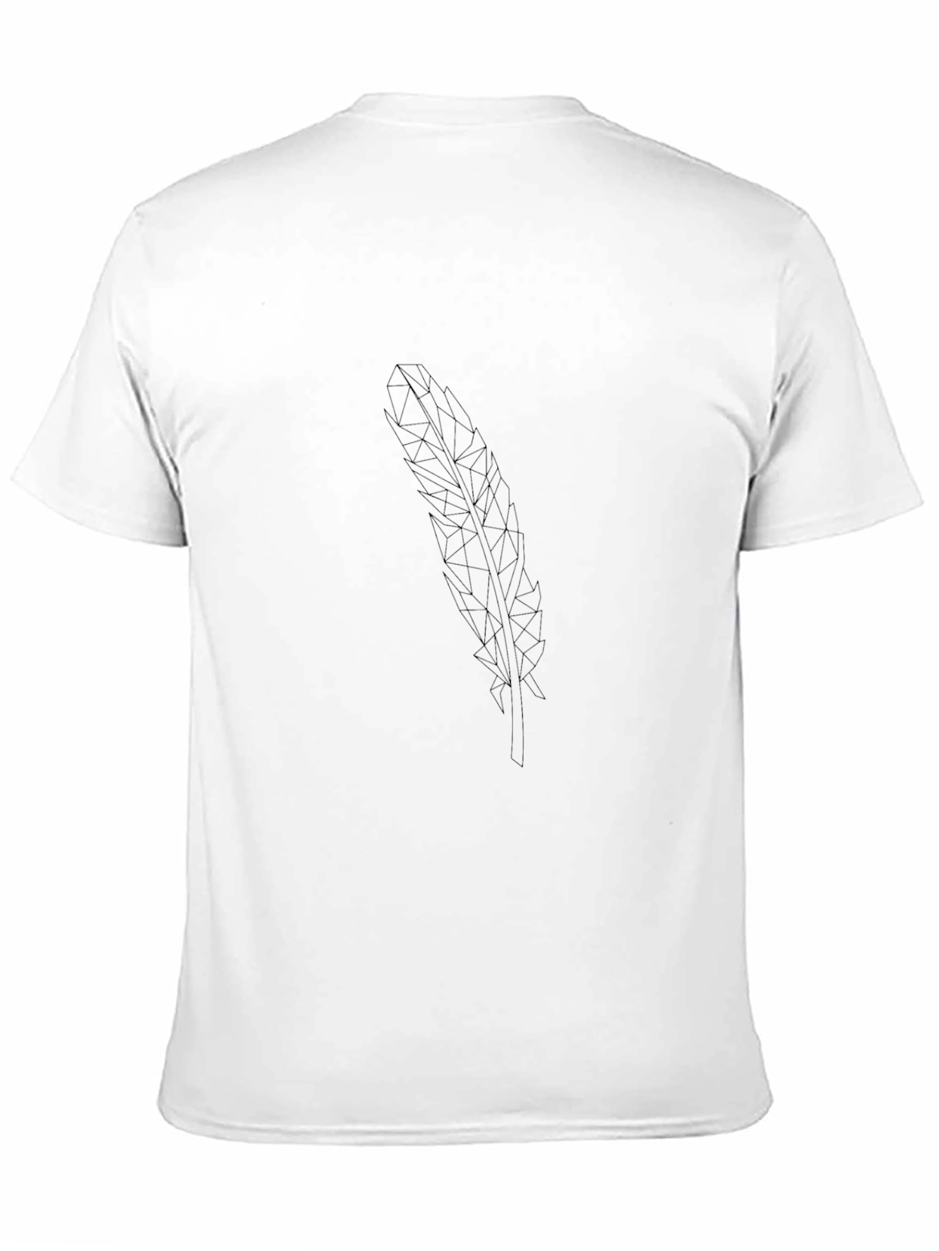 Black Geometric Feather Graphic Tee - Black view 11
