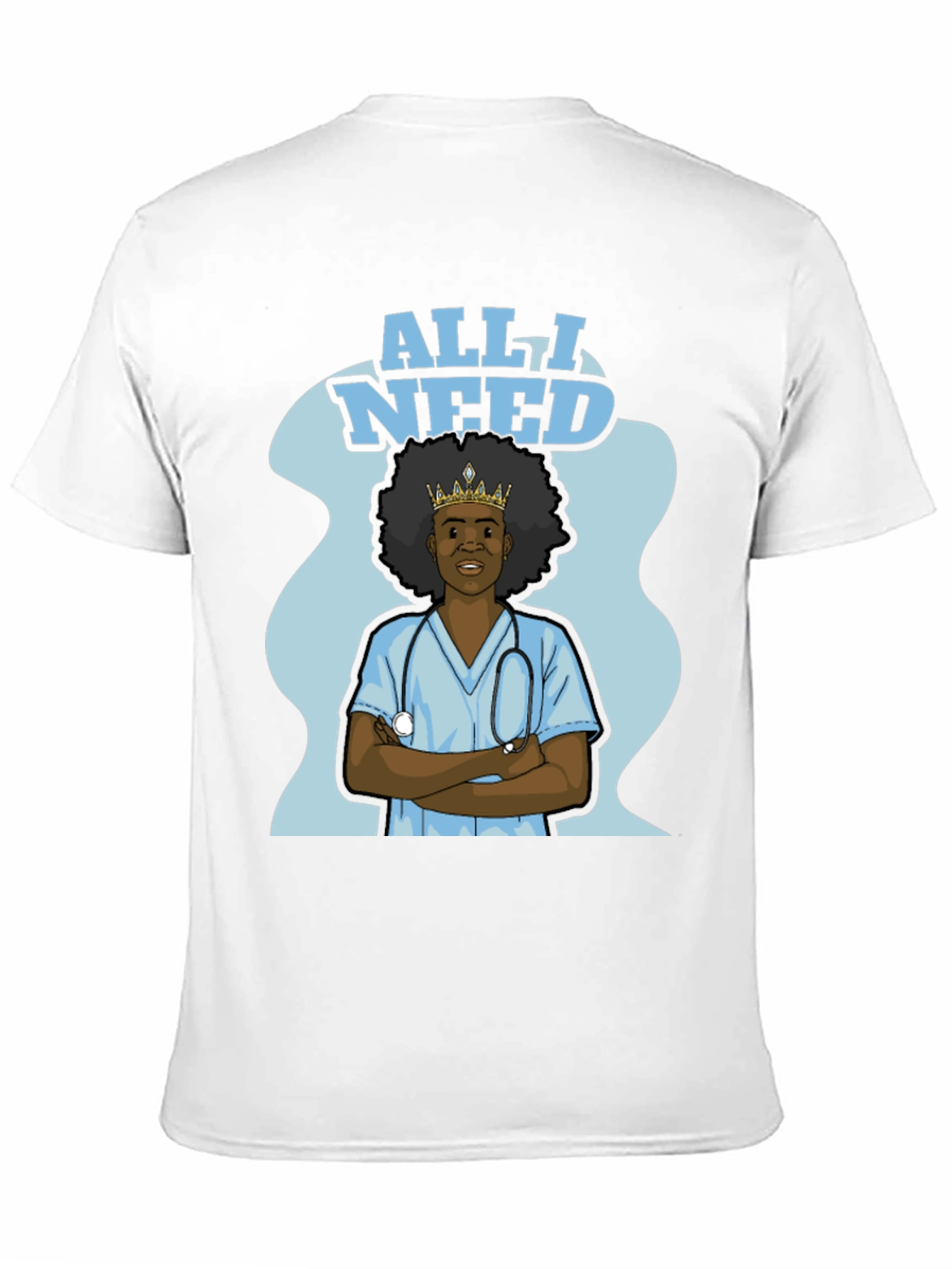 Black All I Need Nurse T-Shirt - Black view 11