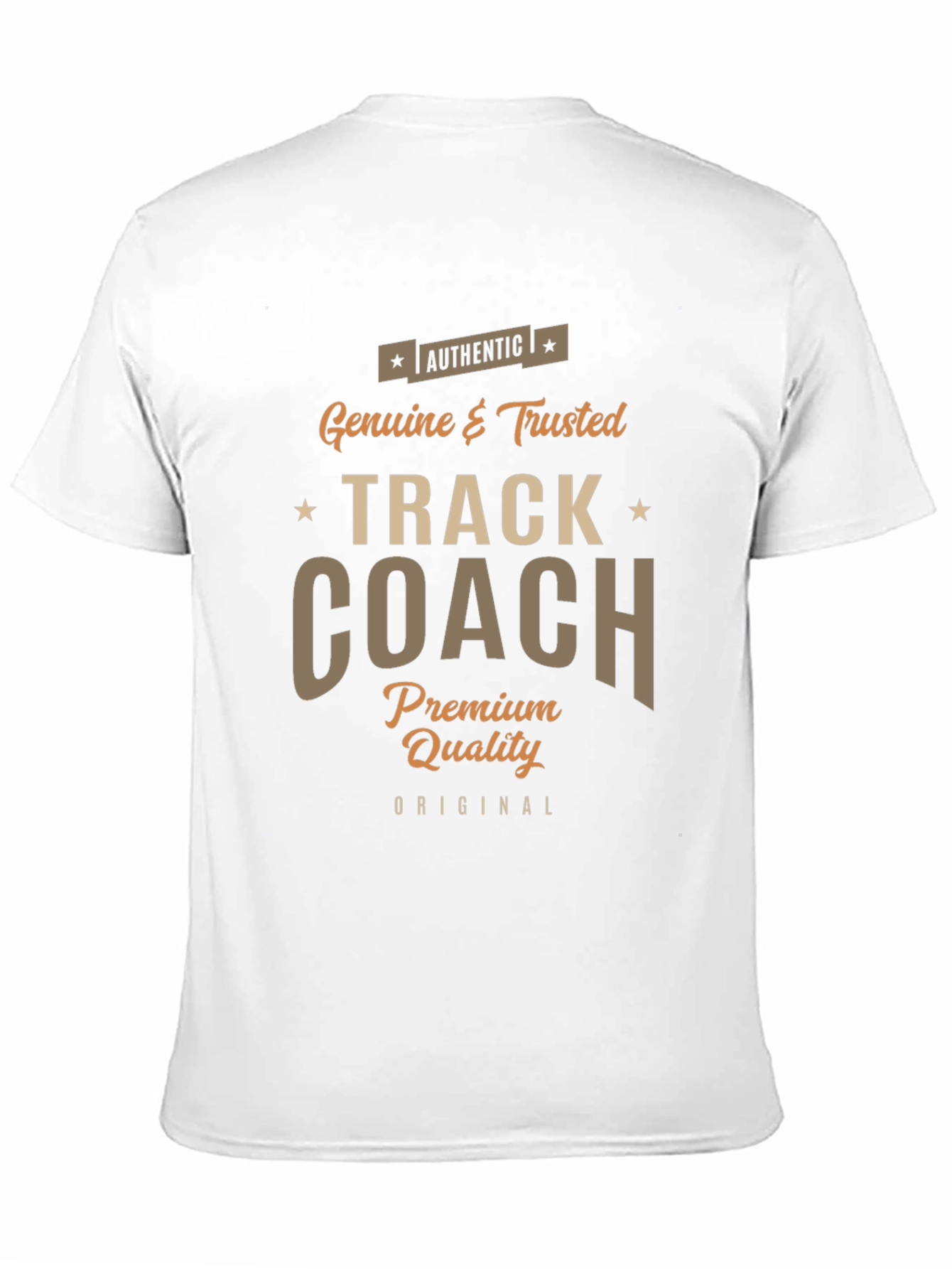 Black Authentic Track Coach Premium Quality T-Shirt view 11