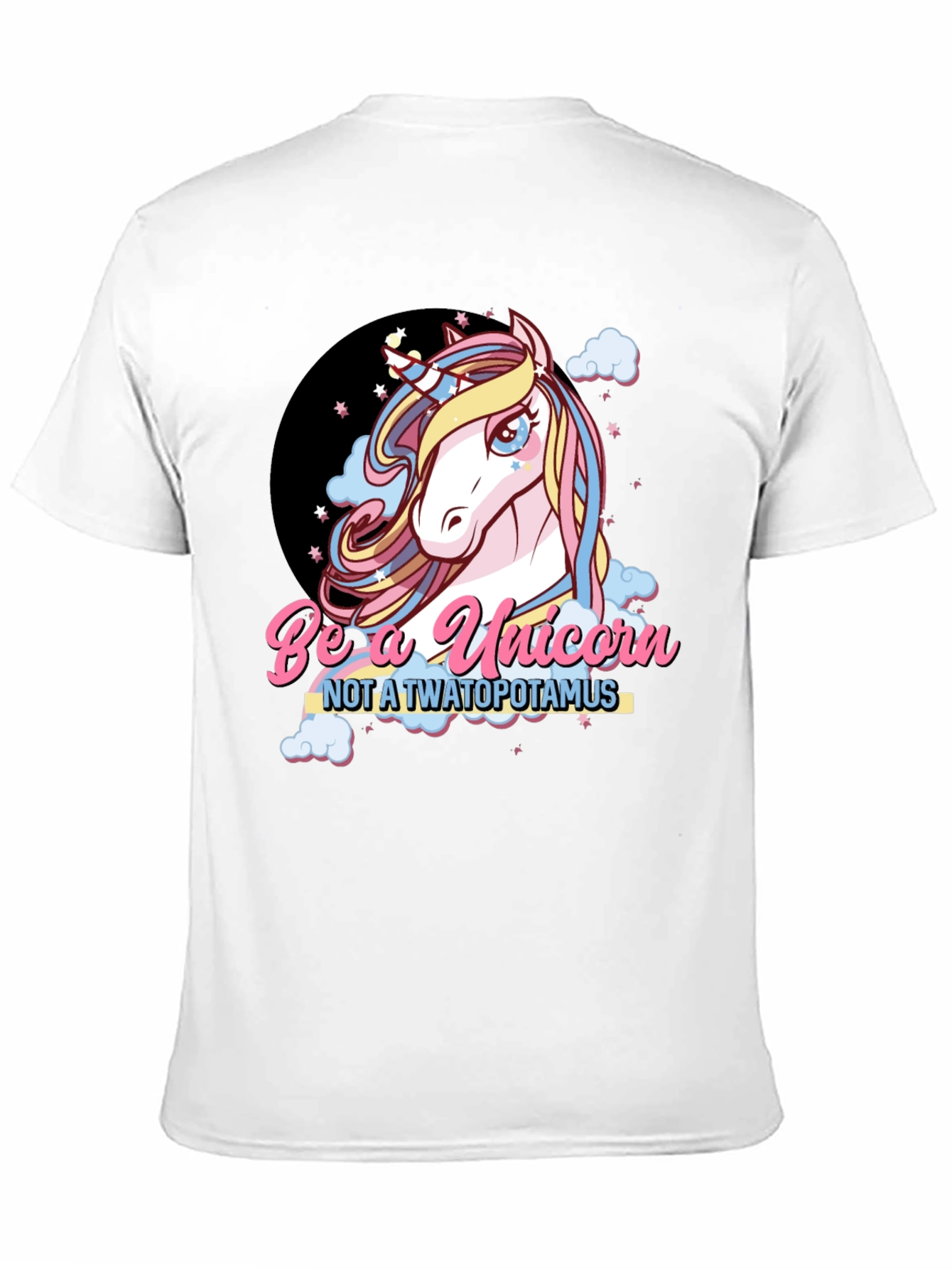 Black Be A Unicorn Graphic Tee - Men's Black T-Shirt view 11