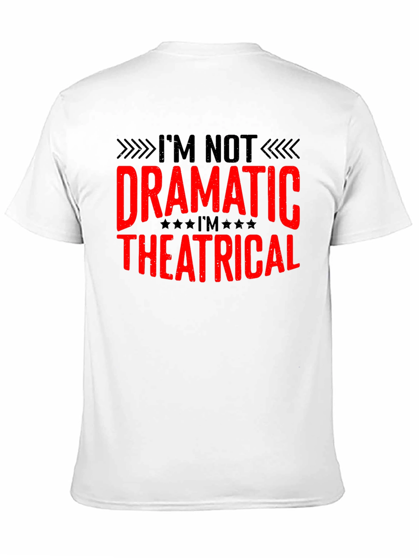 Black Dramatic Theatrical Funny Novelty T-Shirt view 11
