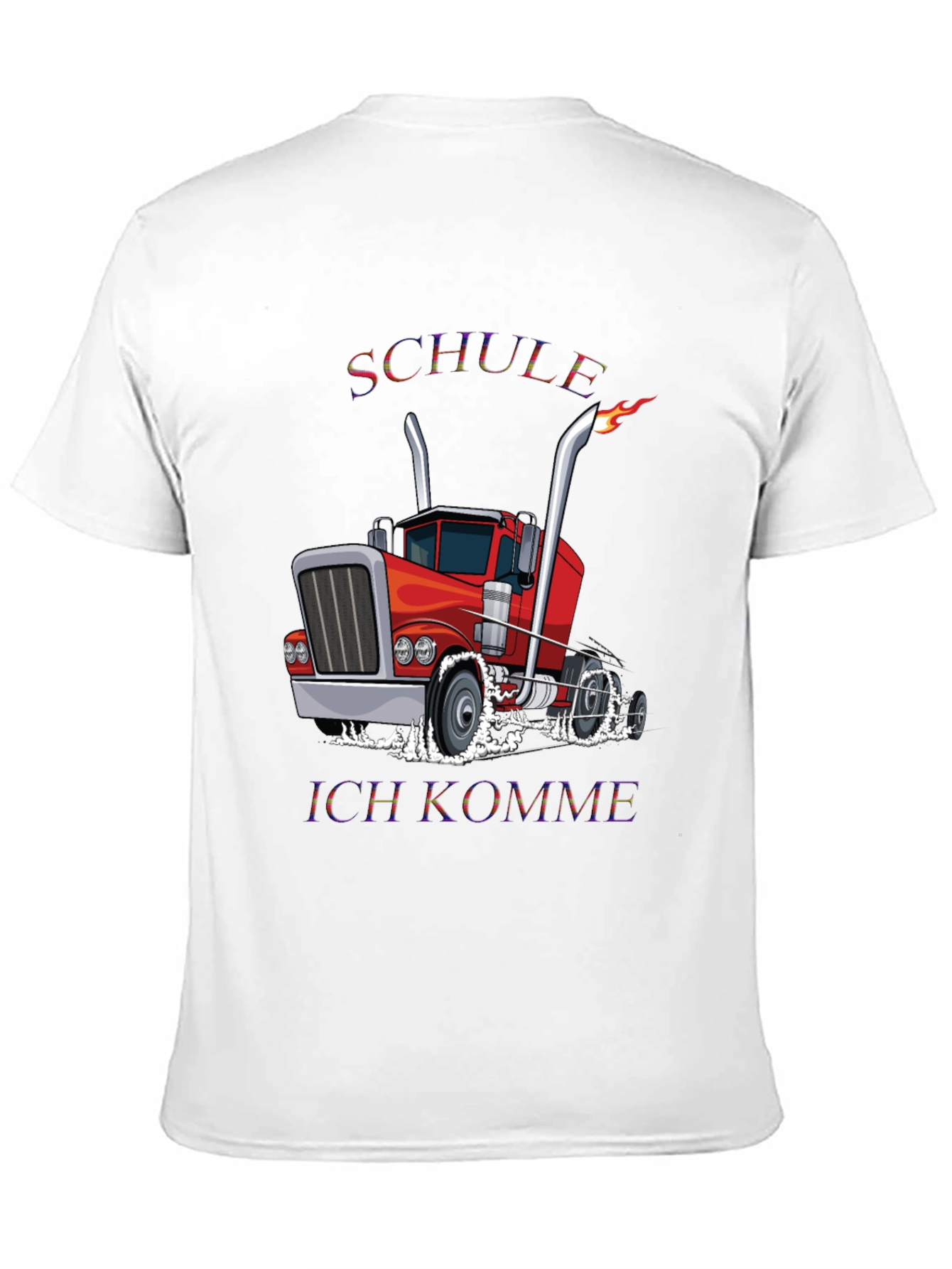 Black Truck Driver T-Shirt - Schule Ich Komme - Black view 11