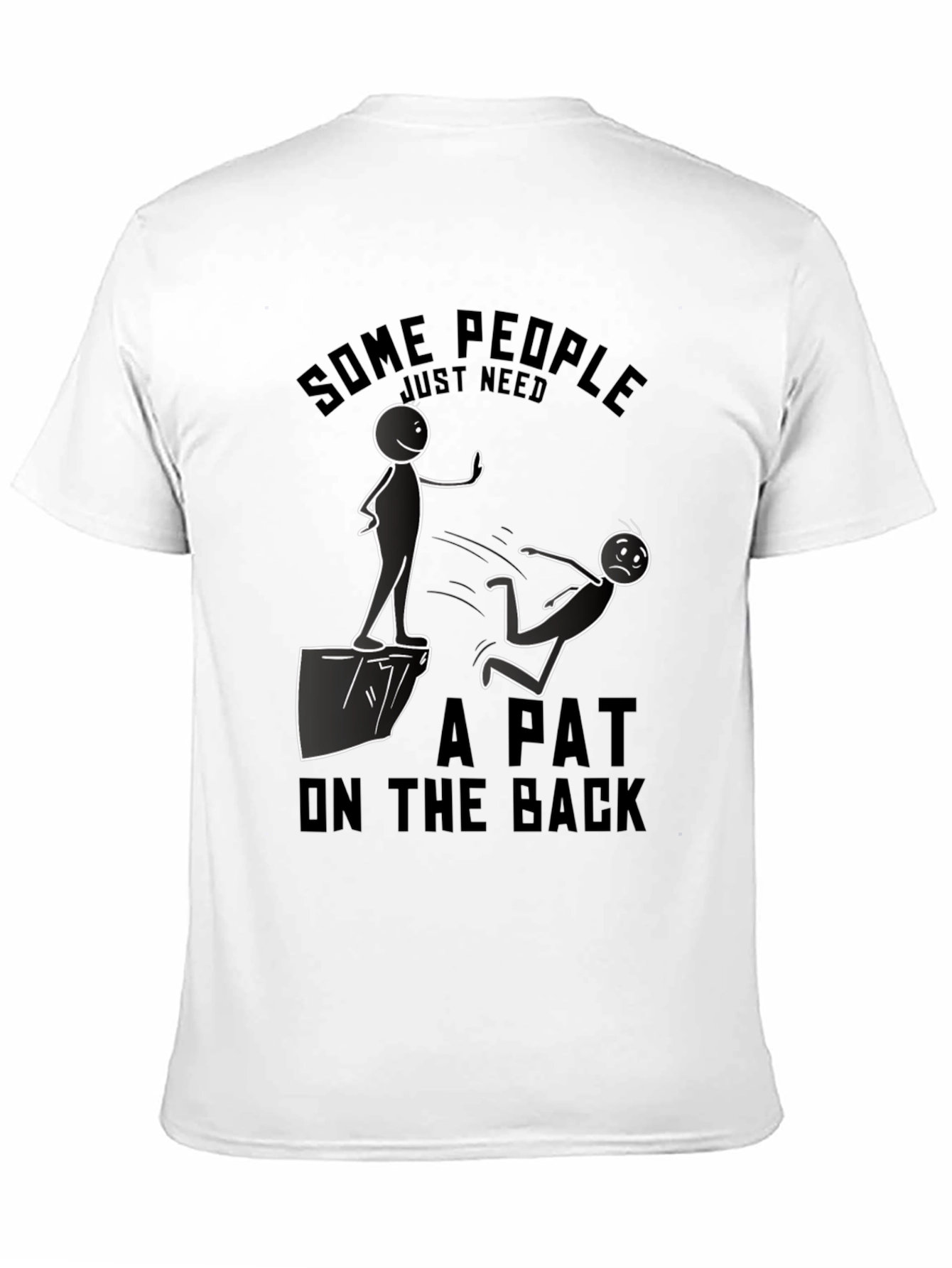 Black Funny "Pat on the Back" Graphic Tee view 11