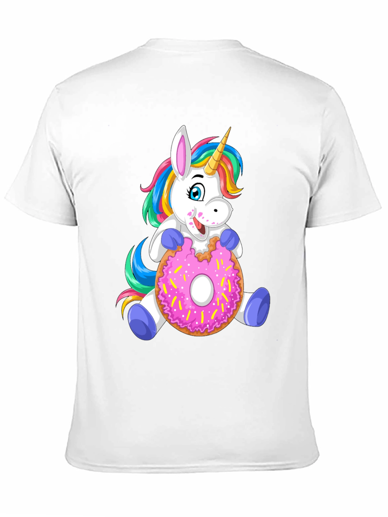 Black Unicorn Donut T-Shirt - Cute Cartoon Tee view 11