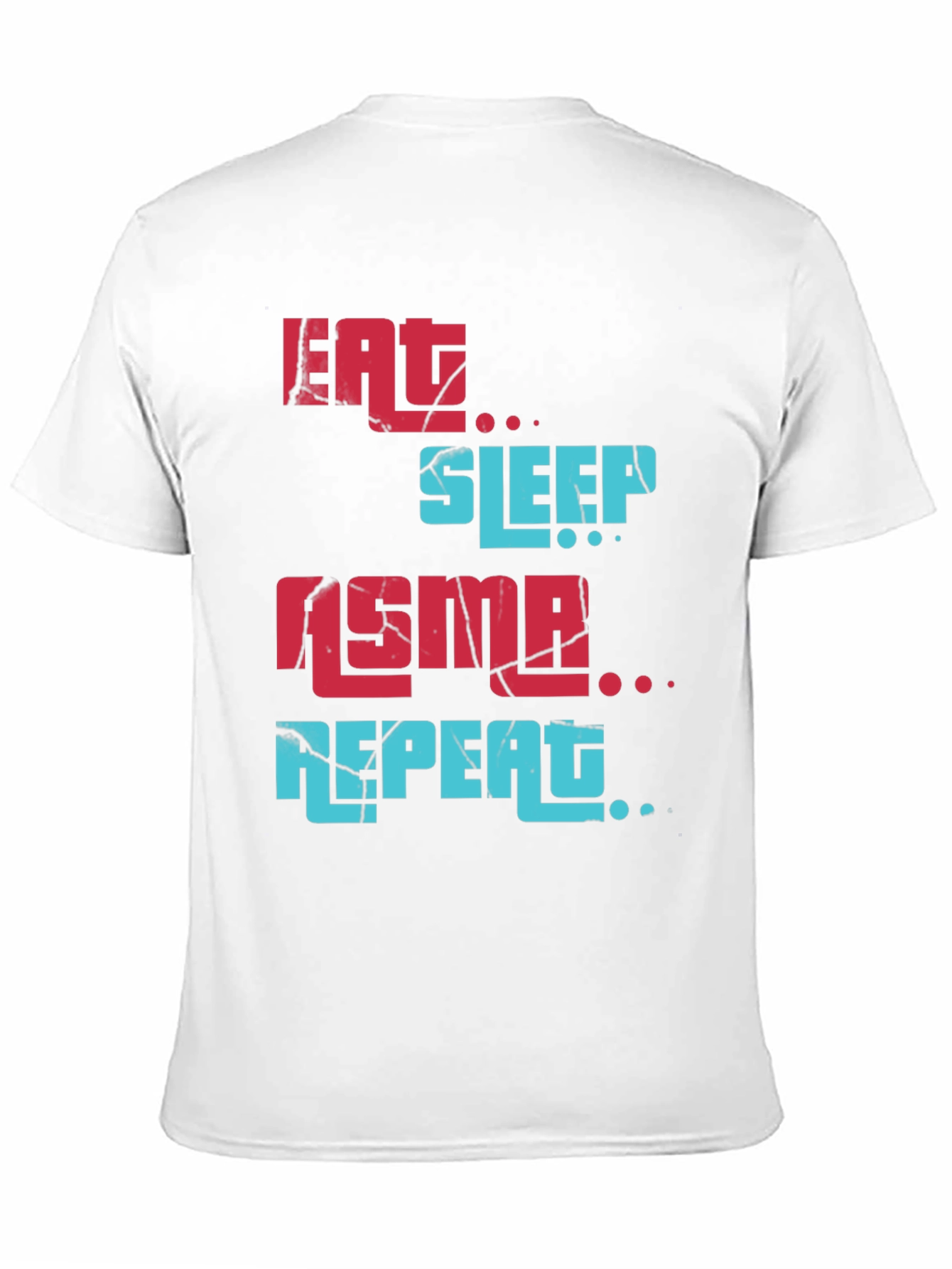 Black Eat Sleep ASMR Repeat Graphic Tee view 11
