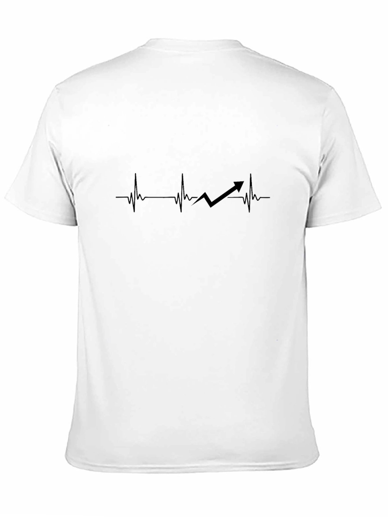 Black Heartbeat Arrow T-Shirt - Black Graphic Tee view 11
