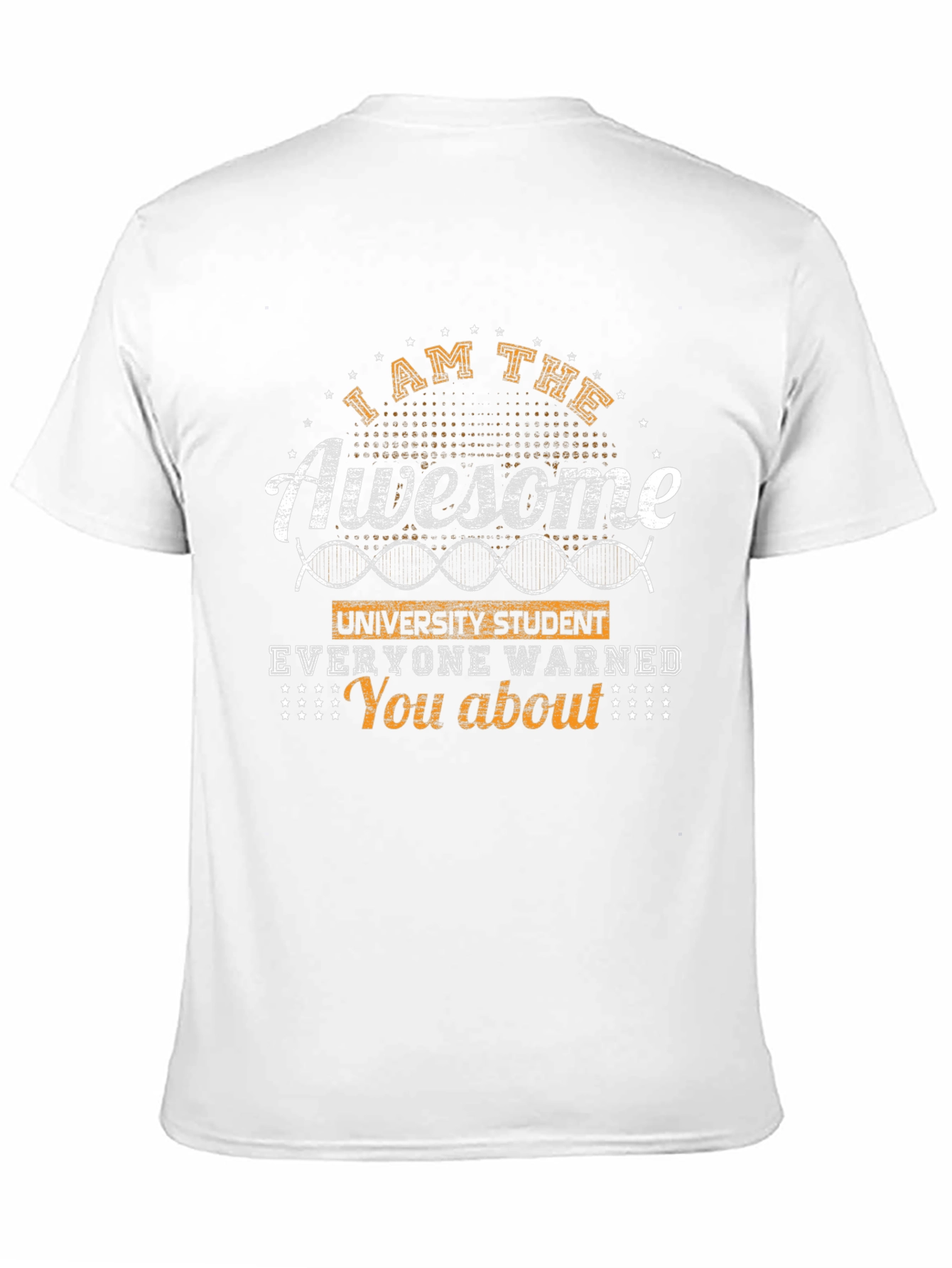 Black Awesome University Student Black Graphic Tee view 11