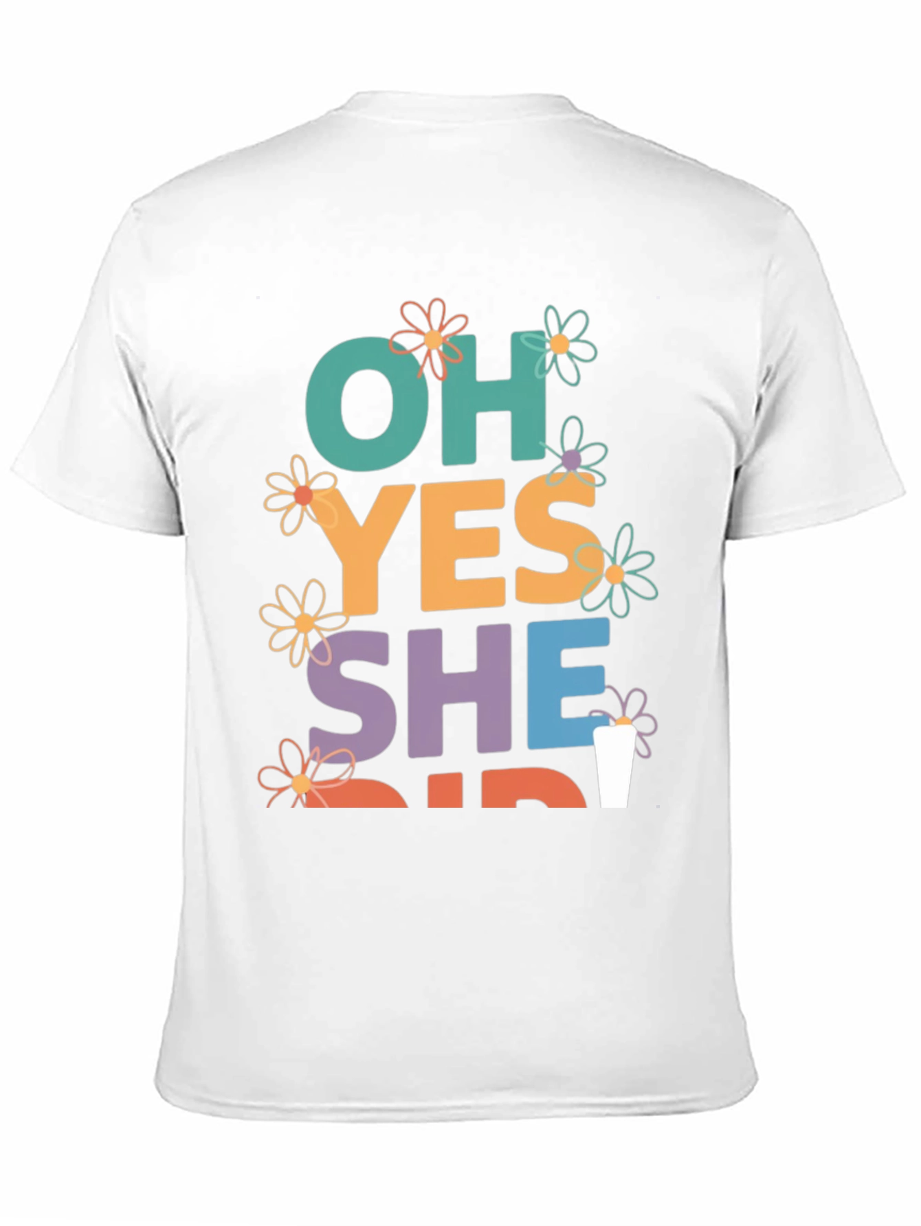 Black Oh Yes She Did Funky T-Shirt view 11