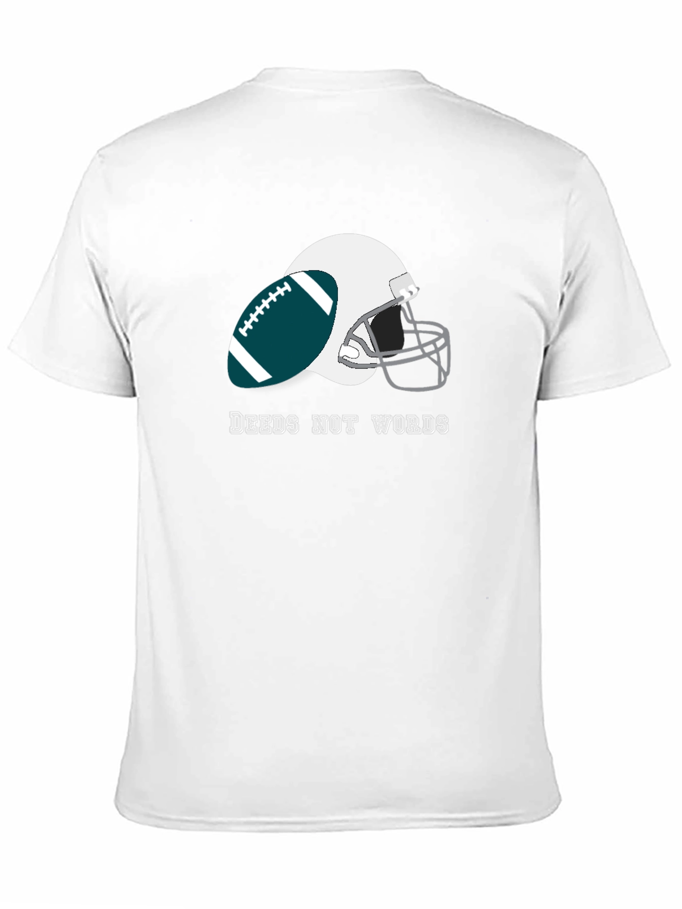 Black Deeds Not Words Football T-Shirt view 11
