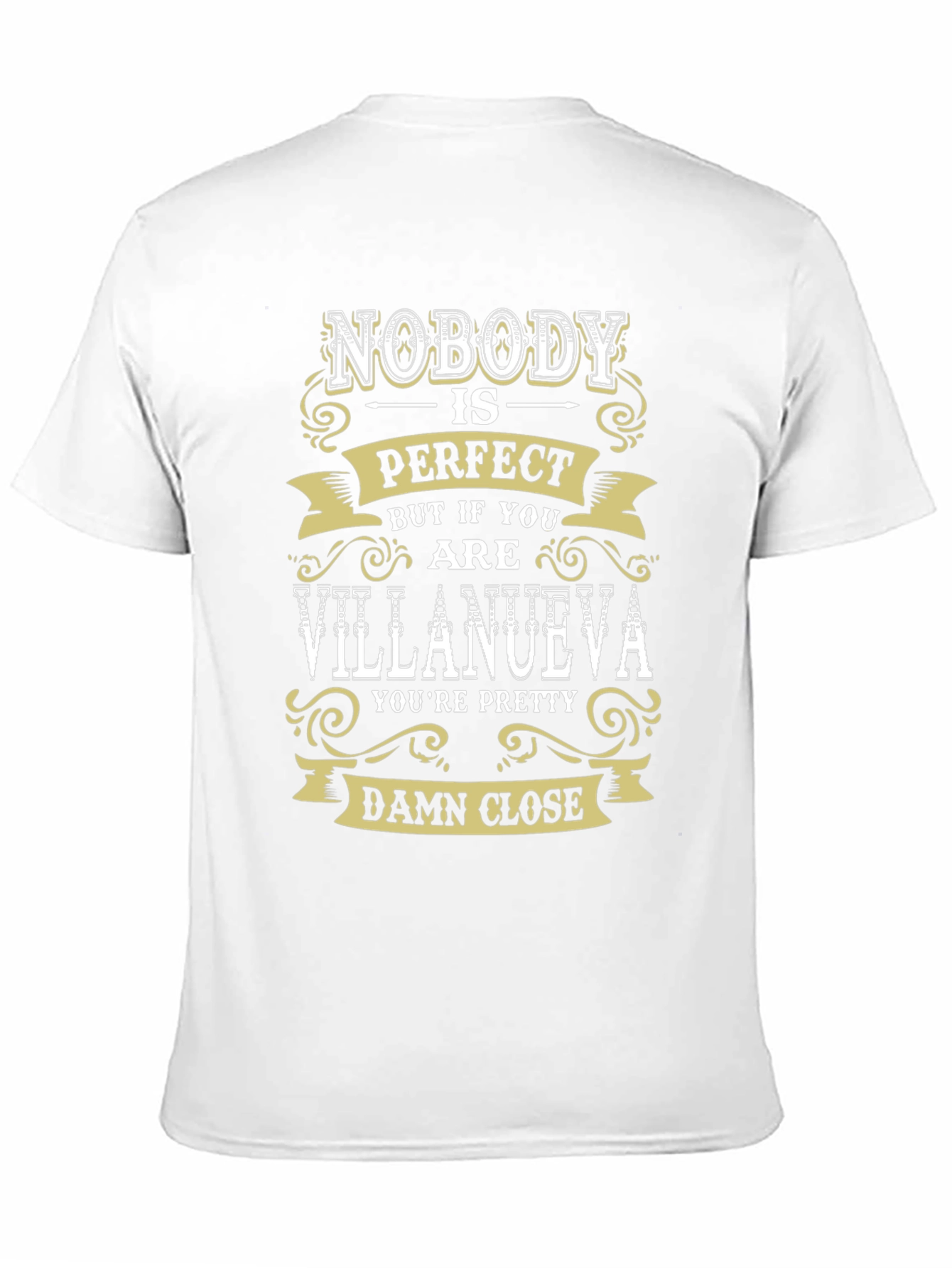 Black Nobody is Perfect Villanueva T-Shirt view 11