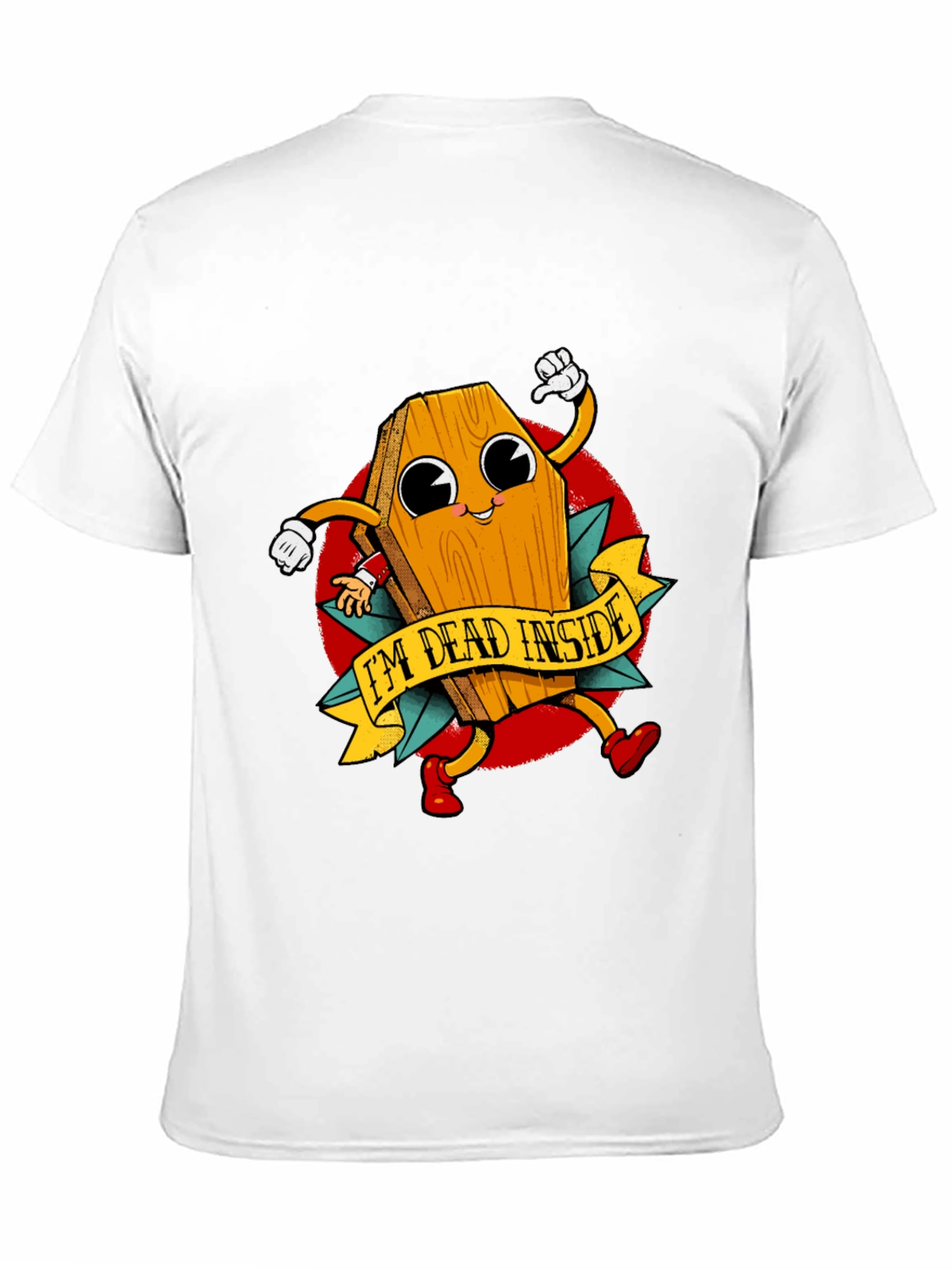 Black I'm Dead Inside Graphic Tee - Humor Coffin T-Shirt view 11