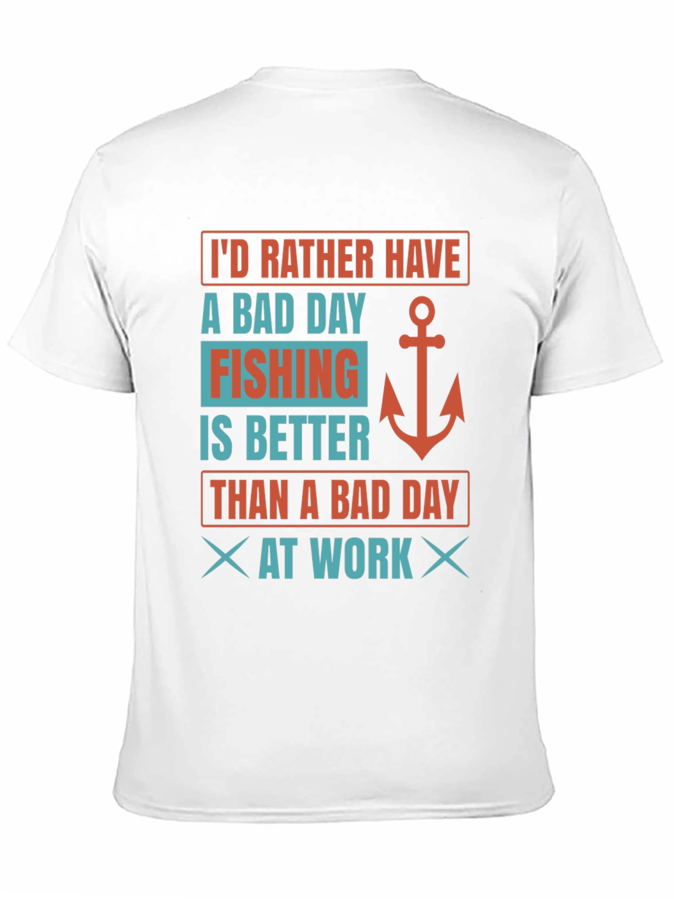 Black Fishing Lover's T-Shirt: Bad Day Fishing Better Than Work view 11