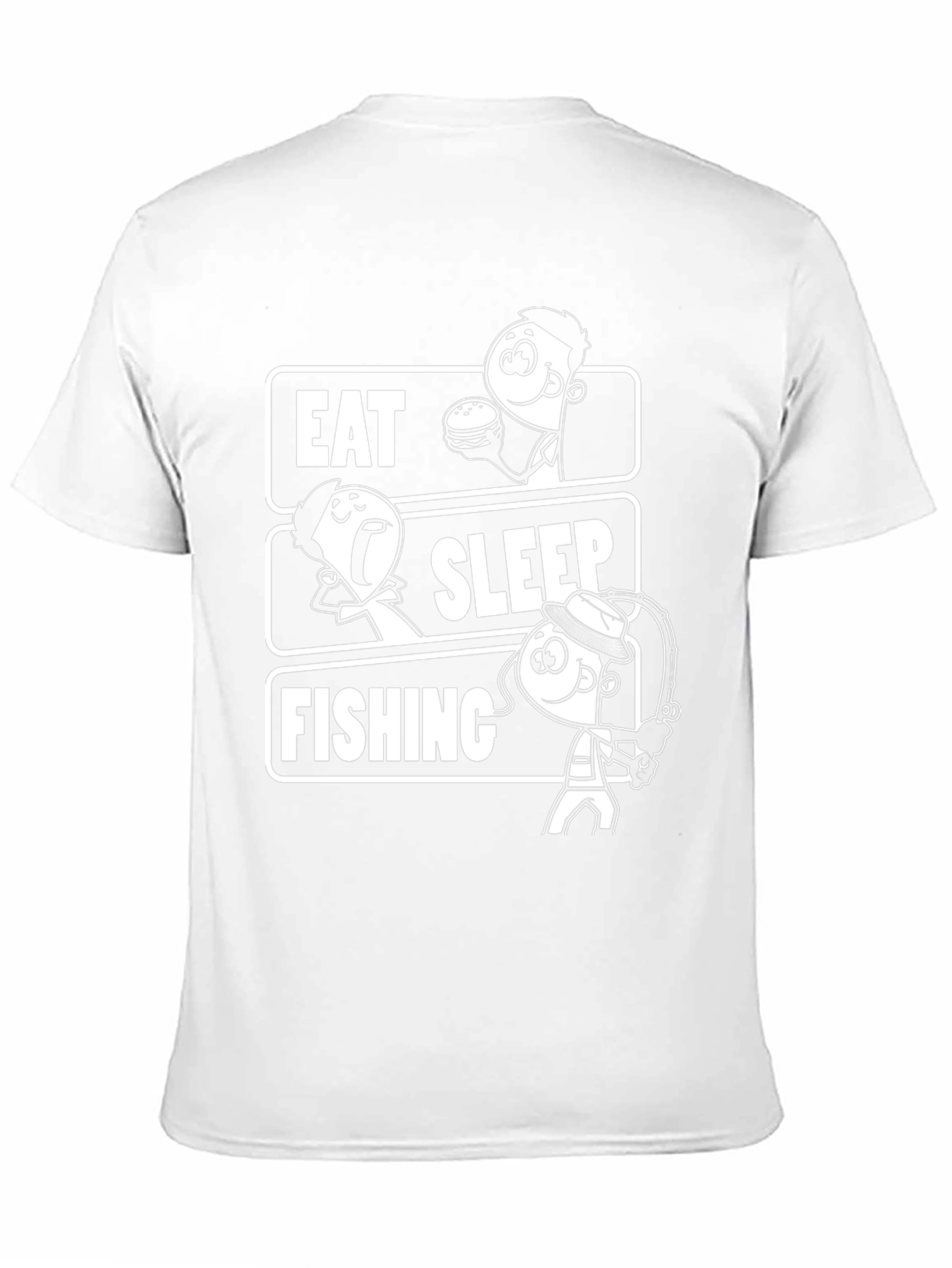 Black Eat Sleep Fishing Graphic T-Shirt - Novelty Tee view 11