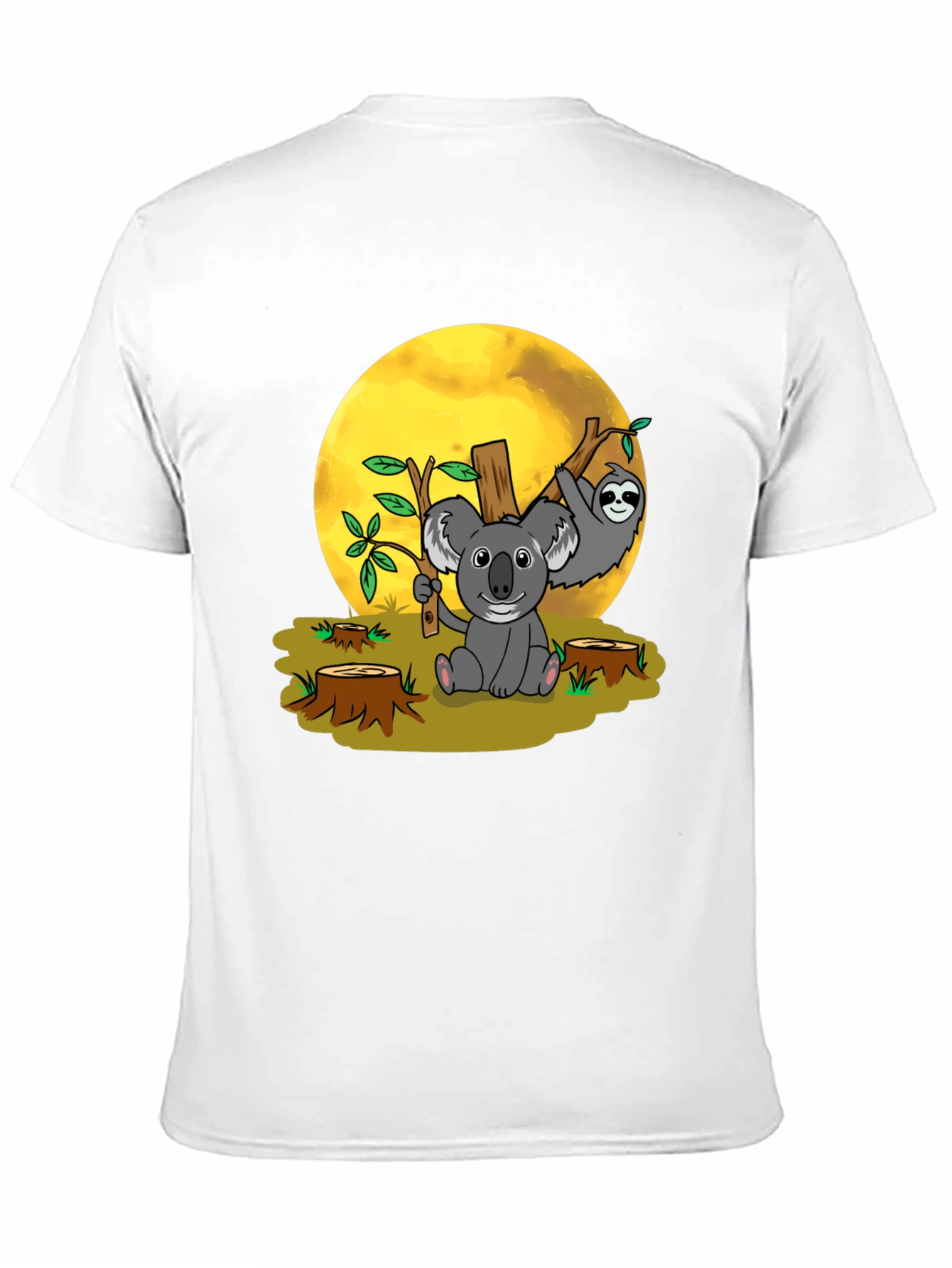 Black Koala Sloth Graphic Tee - Conservation T-Shirt view 11