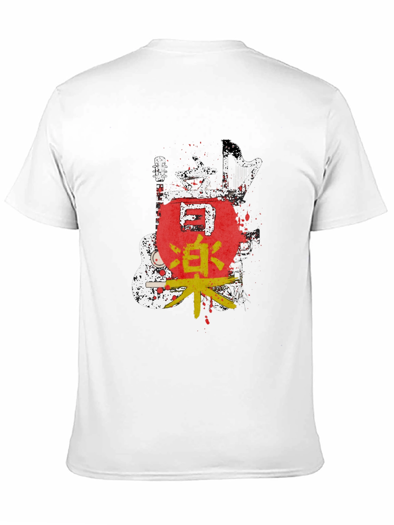 Black Japanese Music Art T-Shirt - Unique Graphic Tee view 11