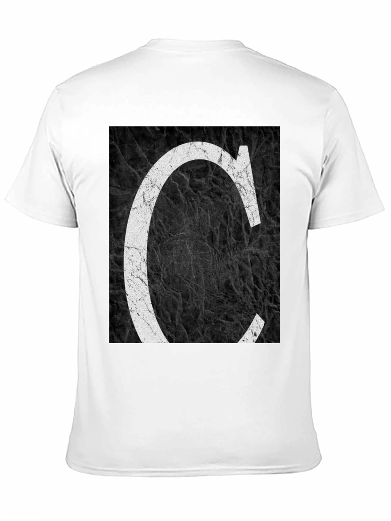 Black Letter C Graphic Tee - Distressed Print view 11