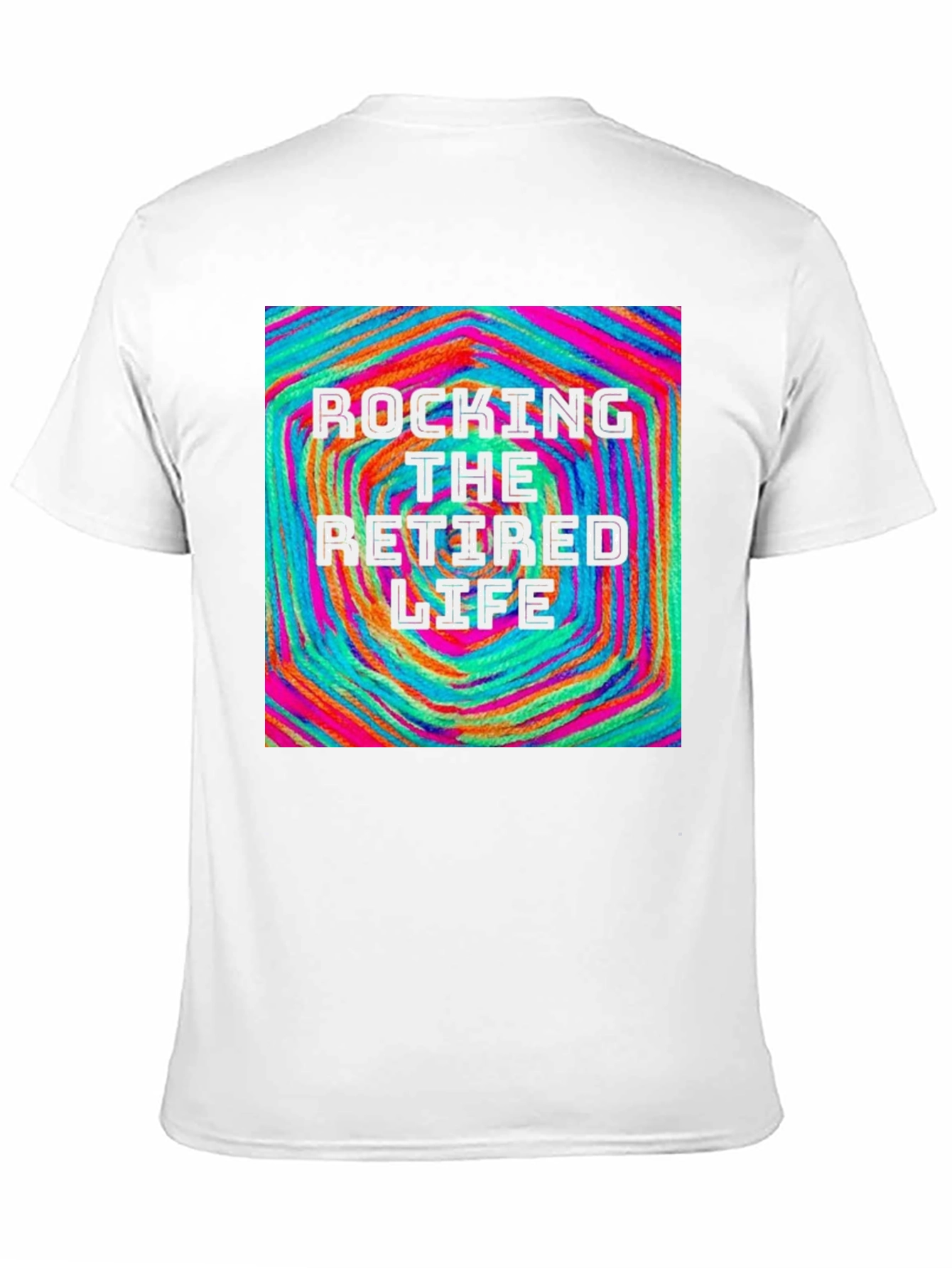 Black Rocking The Retired Life T-Shirt - Colorful Design view 11