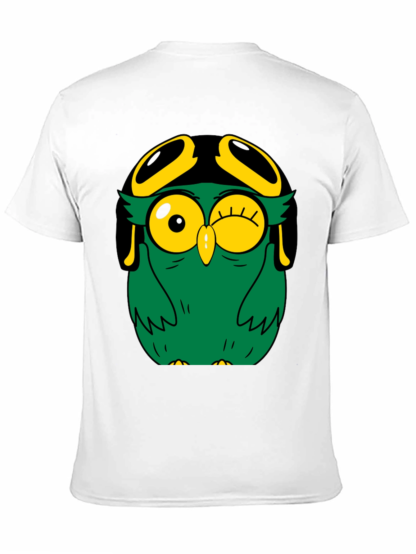 Black Pilot Owl Graphic Tee - Black Cotton Blend view 11