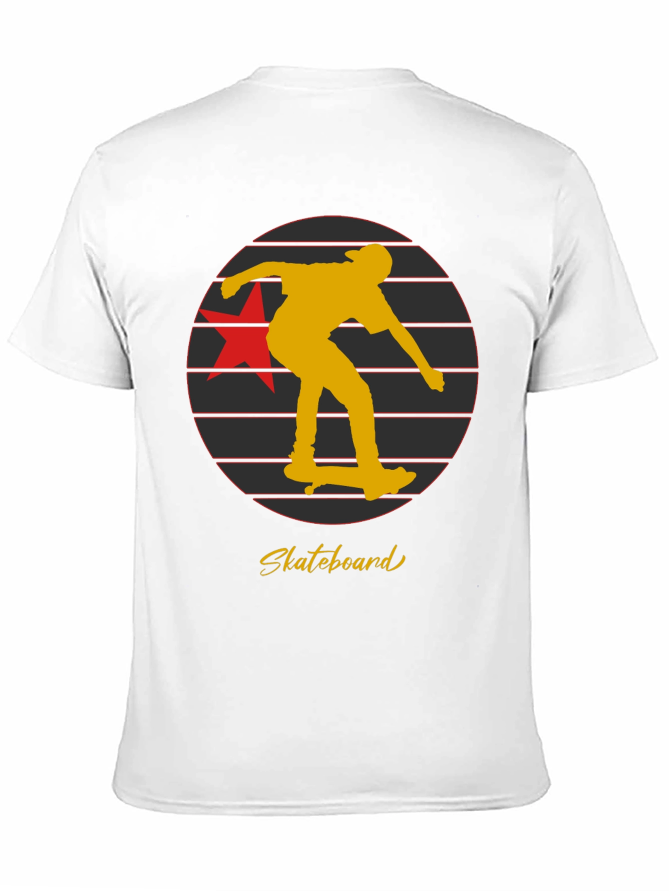 Black Skateboard Retro Graphic T-Shirt view 11