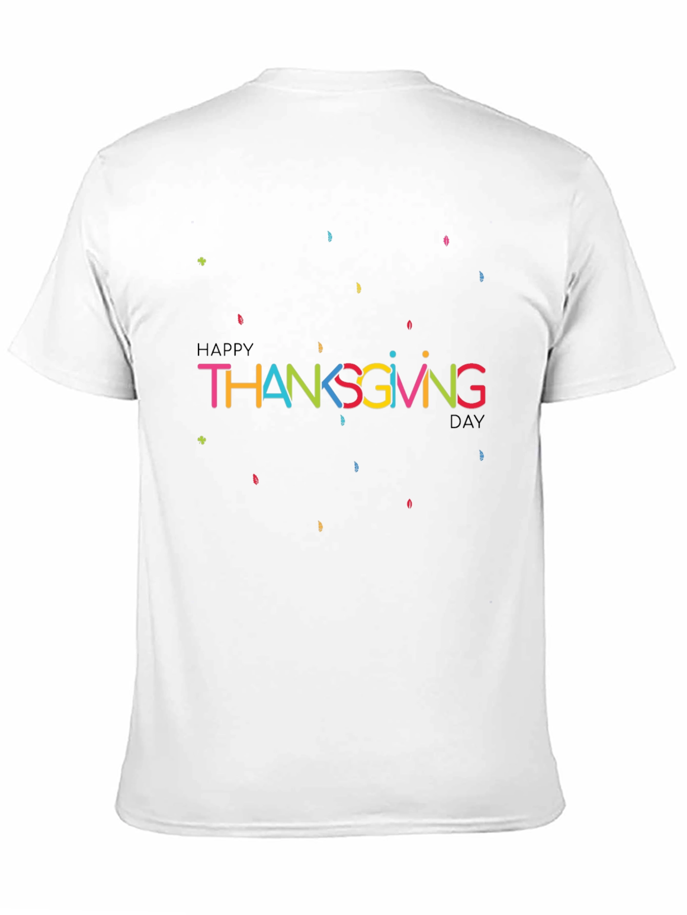Black Happy Thanksgiving Day Graphic Tee - Black view 11