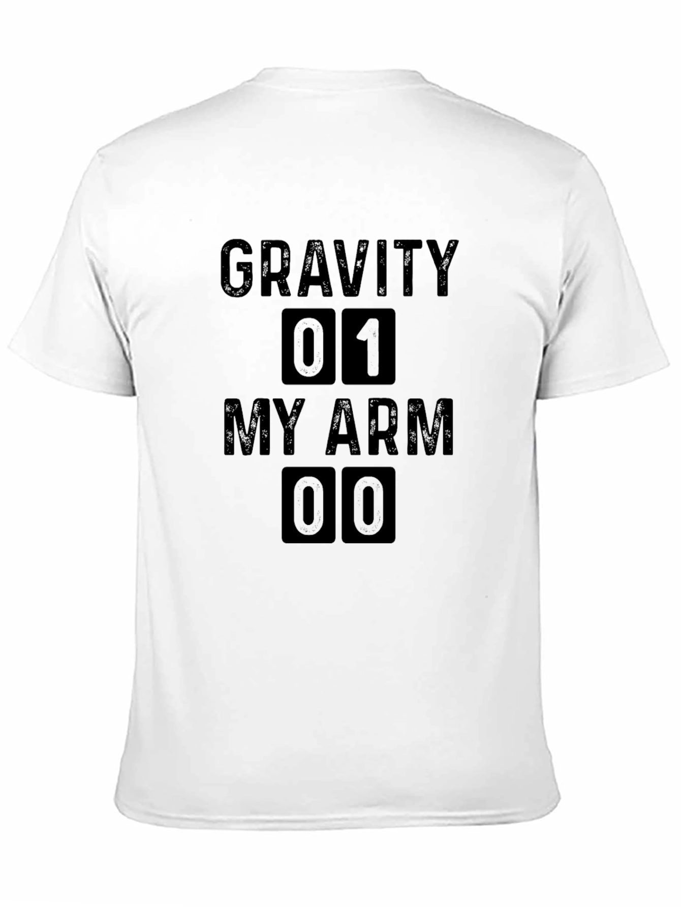 Black Gravity 01 My Arm 00 Men's Black T-Shirt view 11