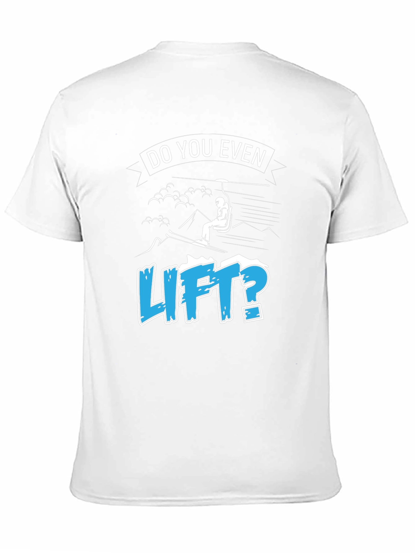 Black Do You Even Lift? Skiing T-Shirt view 11