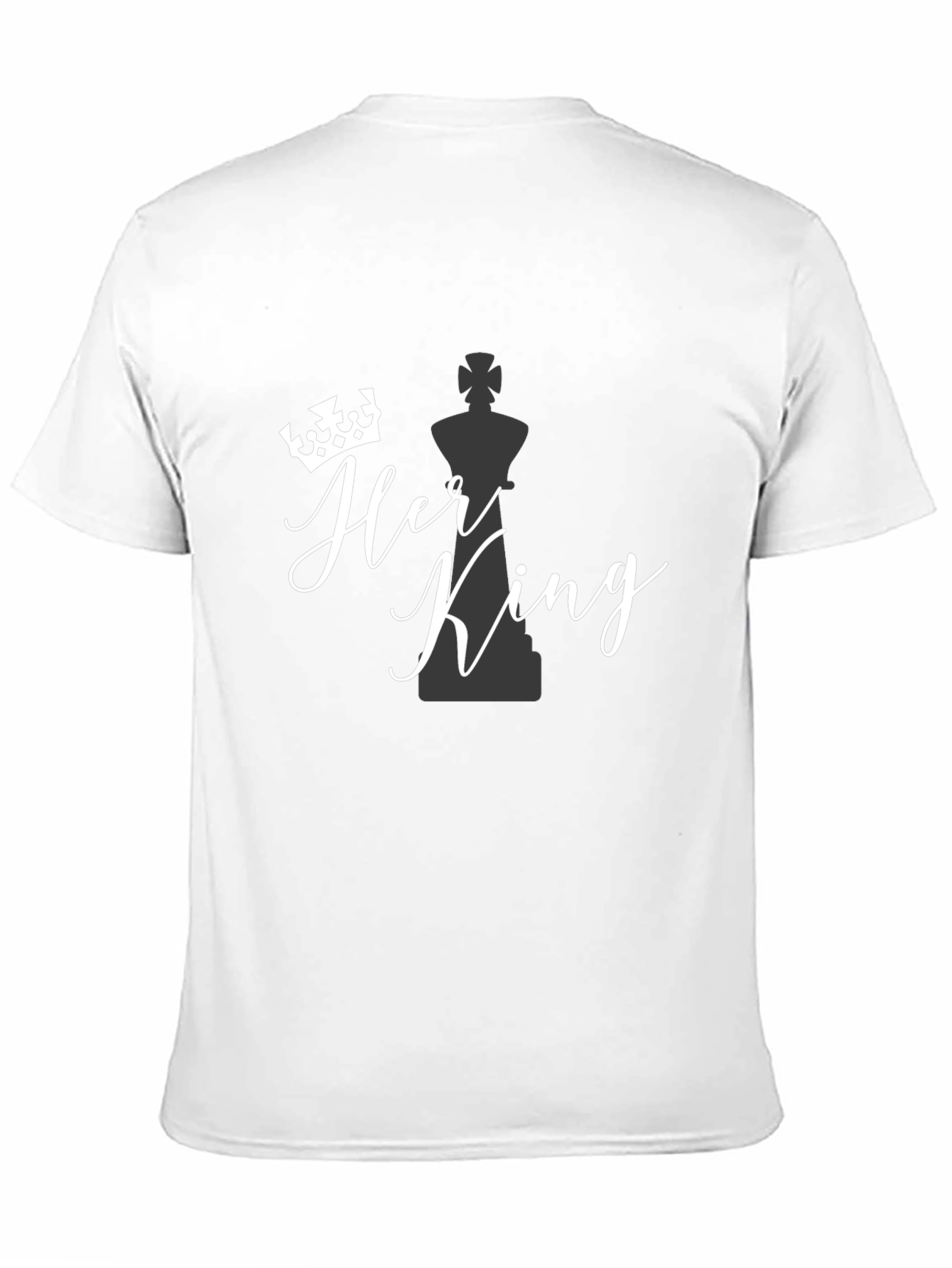Black Her King Graphic T-Shirt - Novelty Tee for Couples view 11